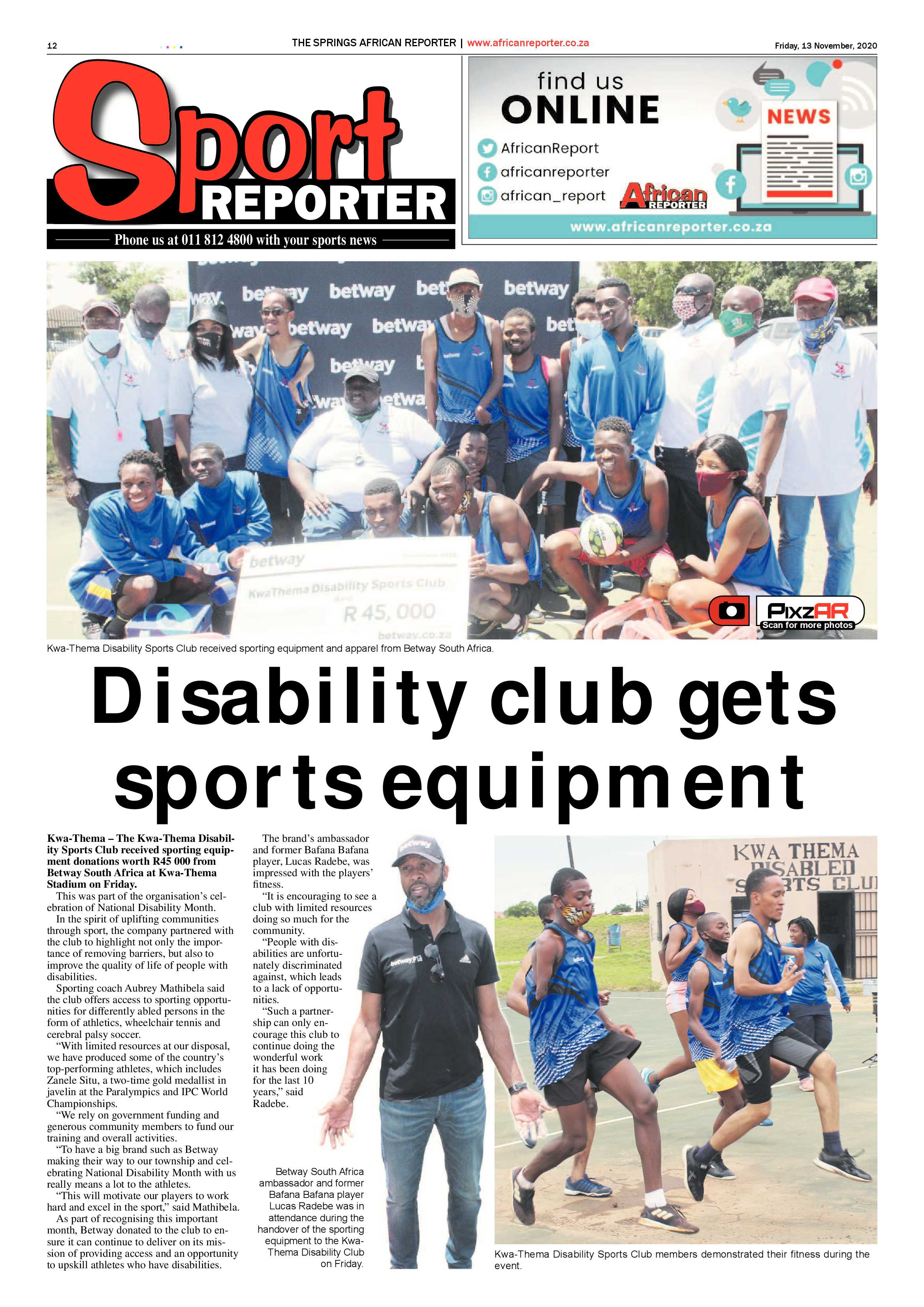 African Reporter 13 November 2020 page 12
