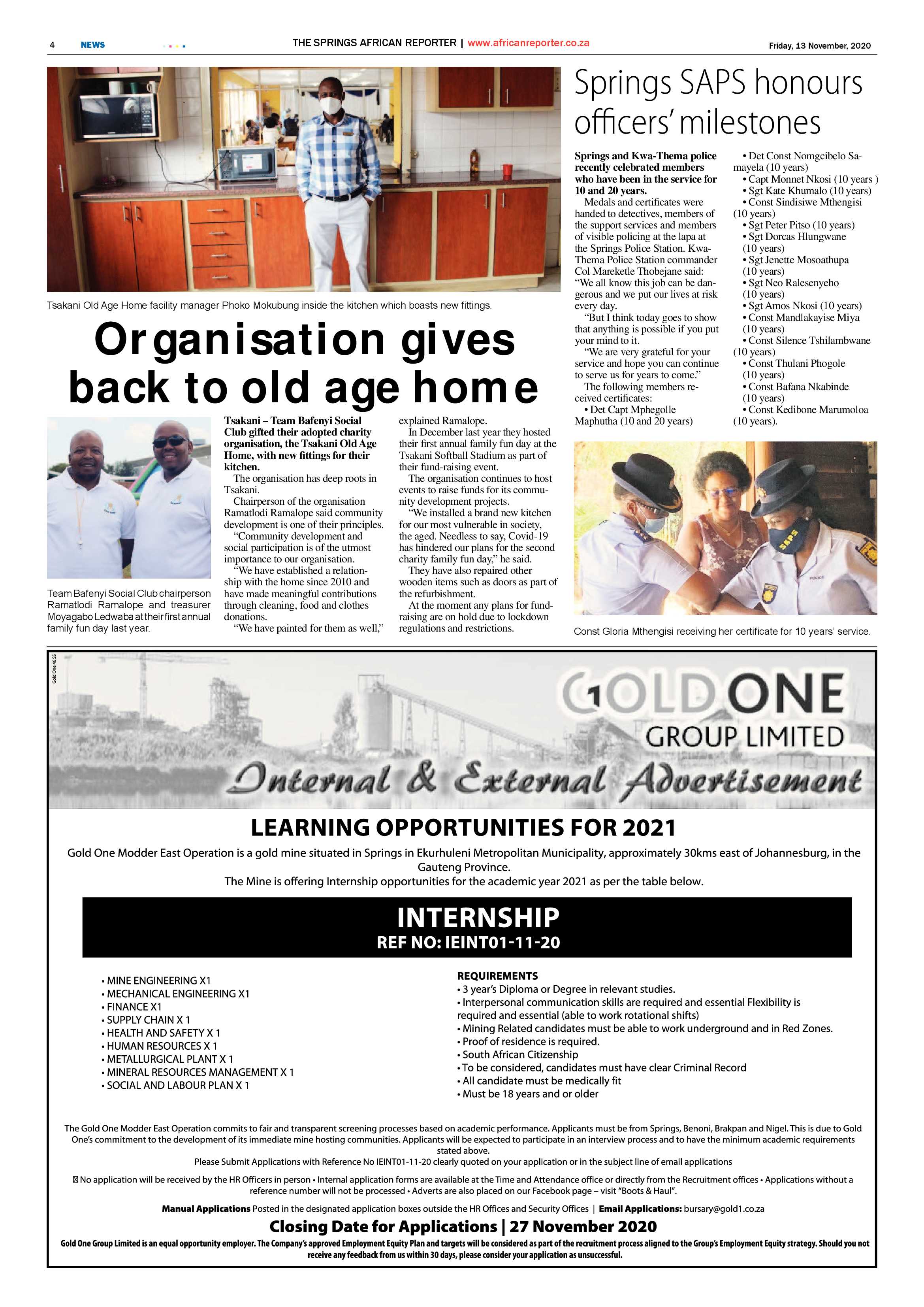 African Reporter 13 November 2020 page 4