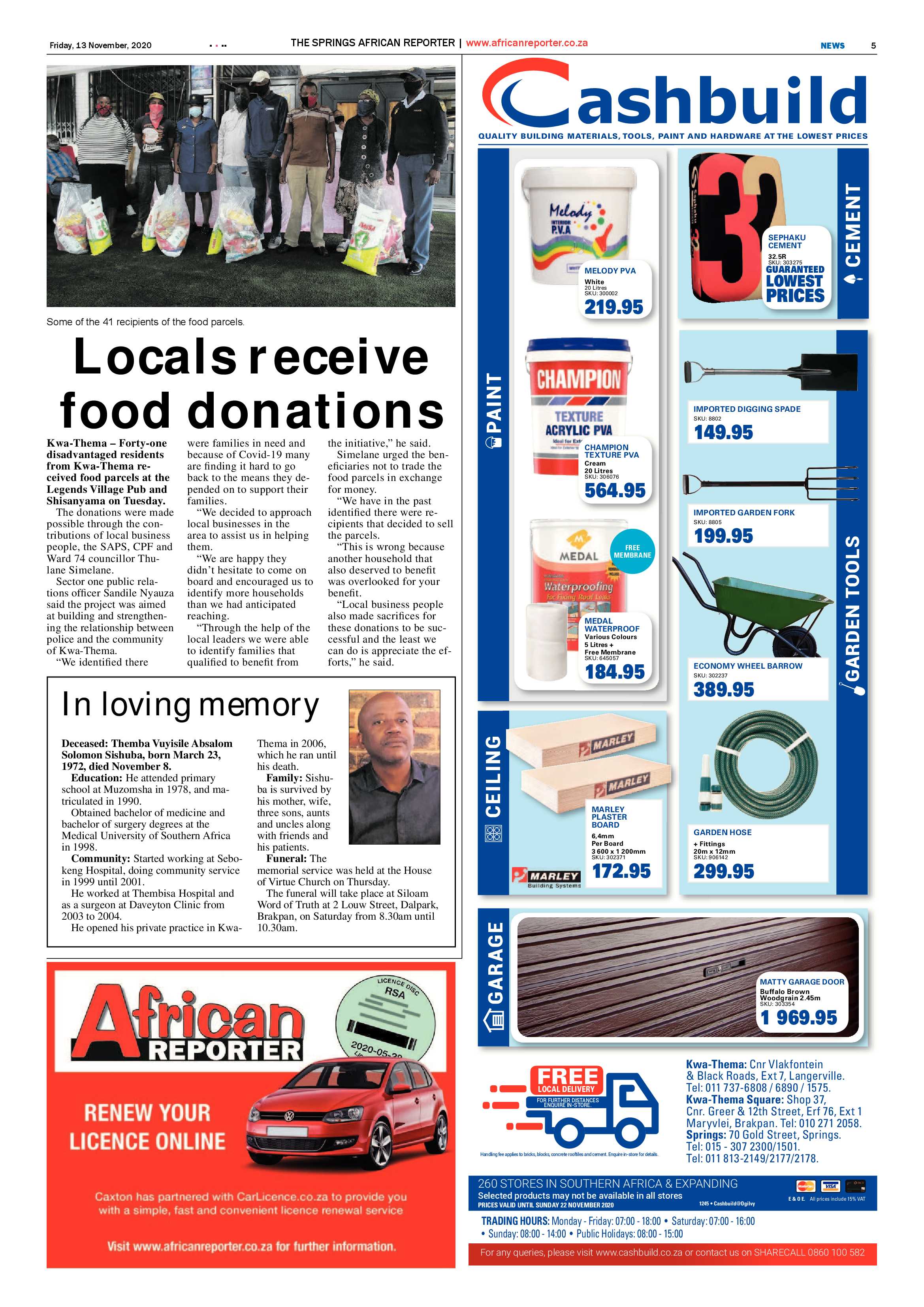 African Reporter 13 November 2020 page 5