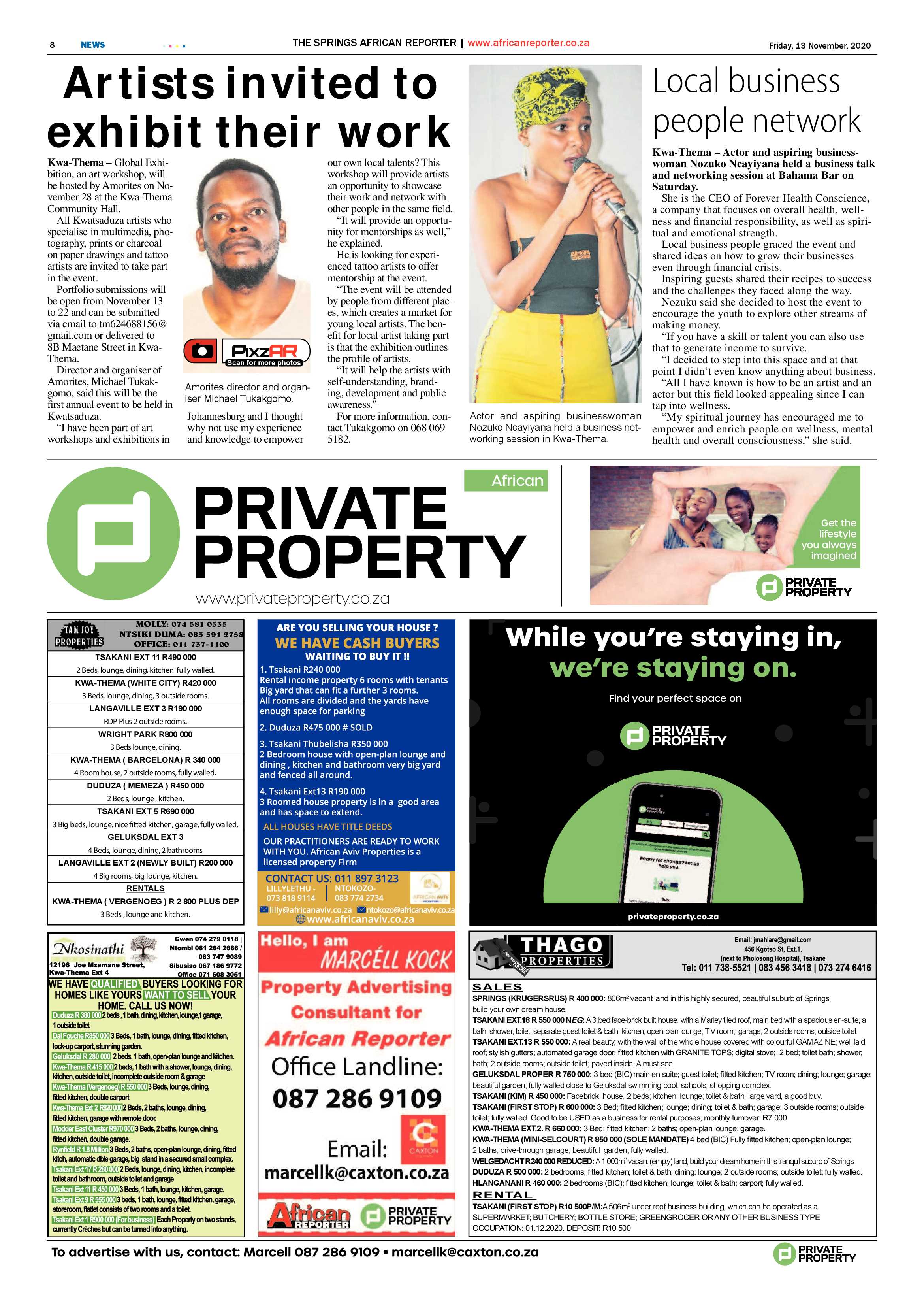 African Reporter 13 November 2020 page 8