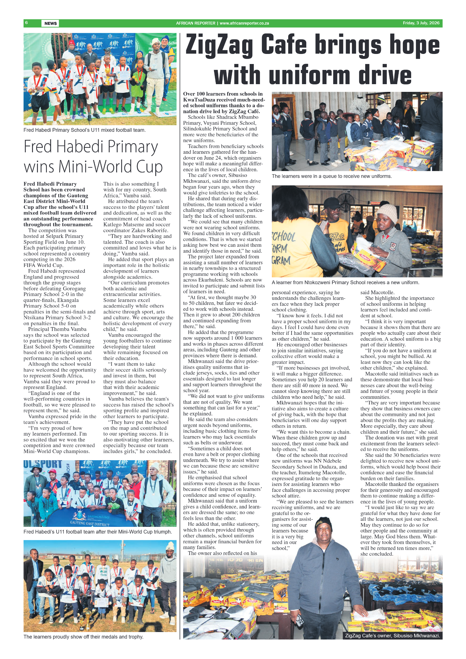 African Reporter 3 July 2026 page 6
