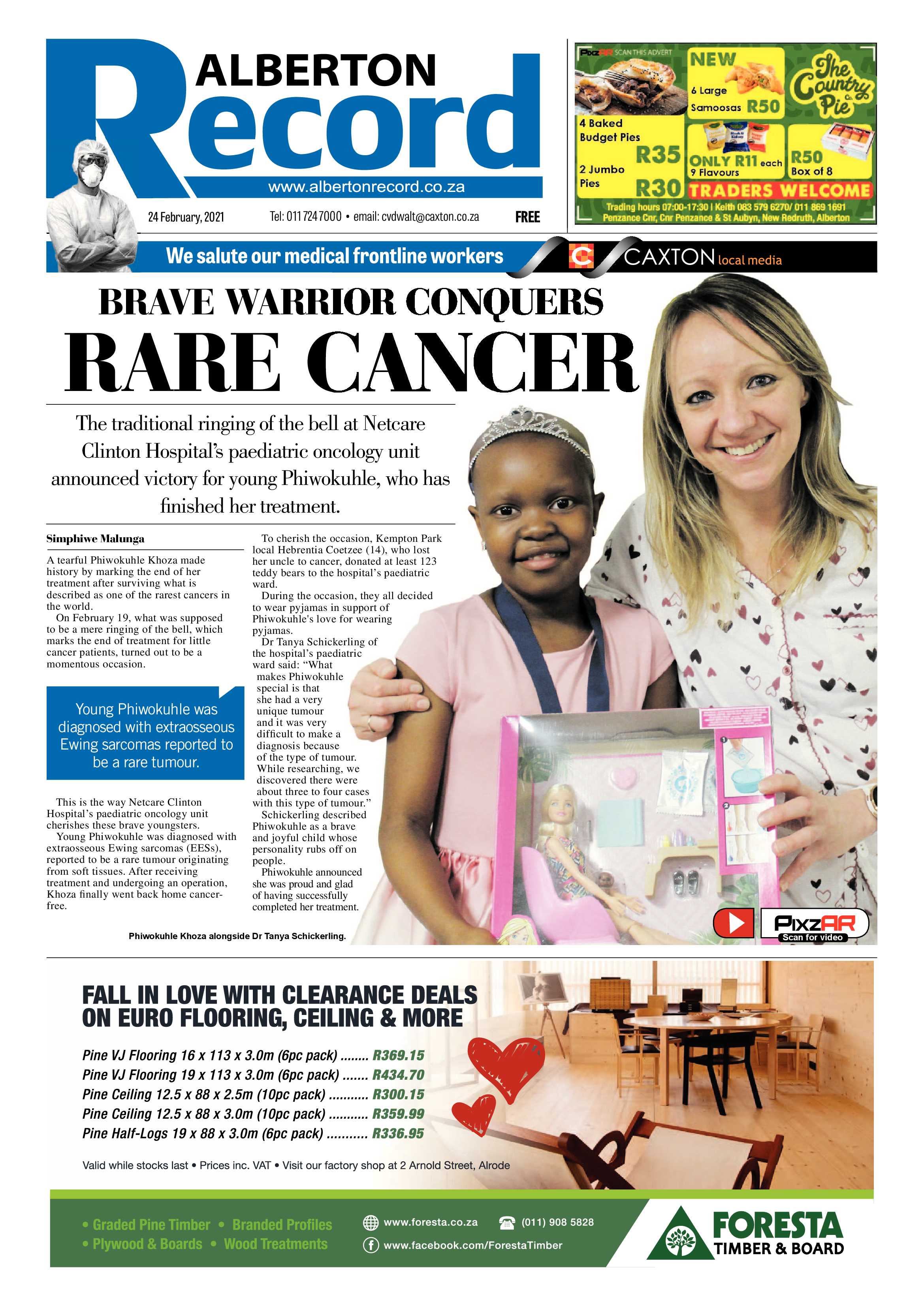 Alberton Record 24 February 2021 page 1