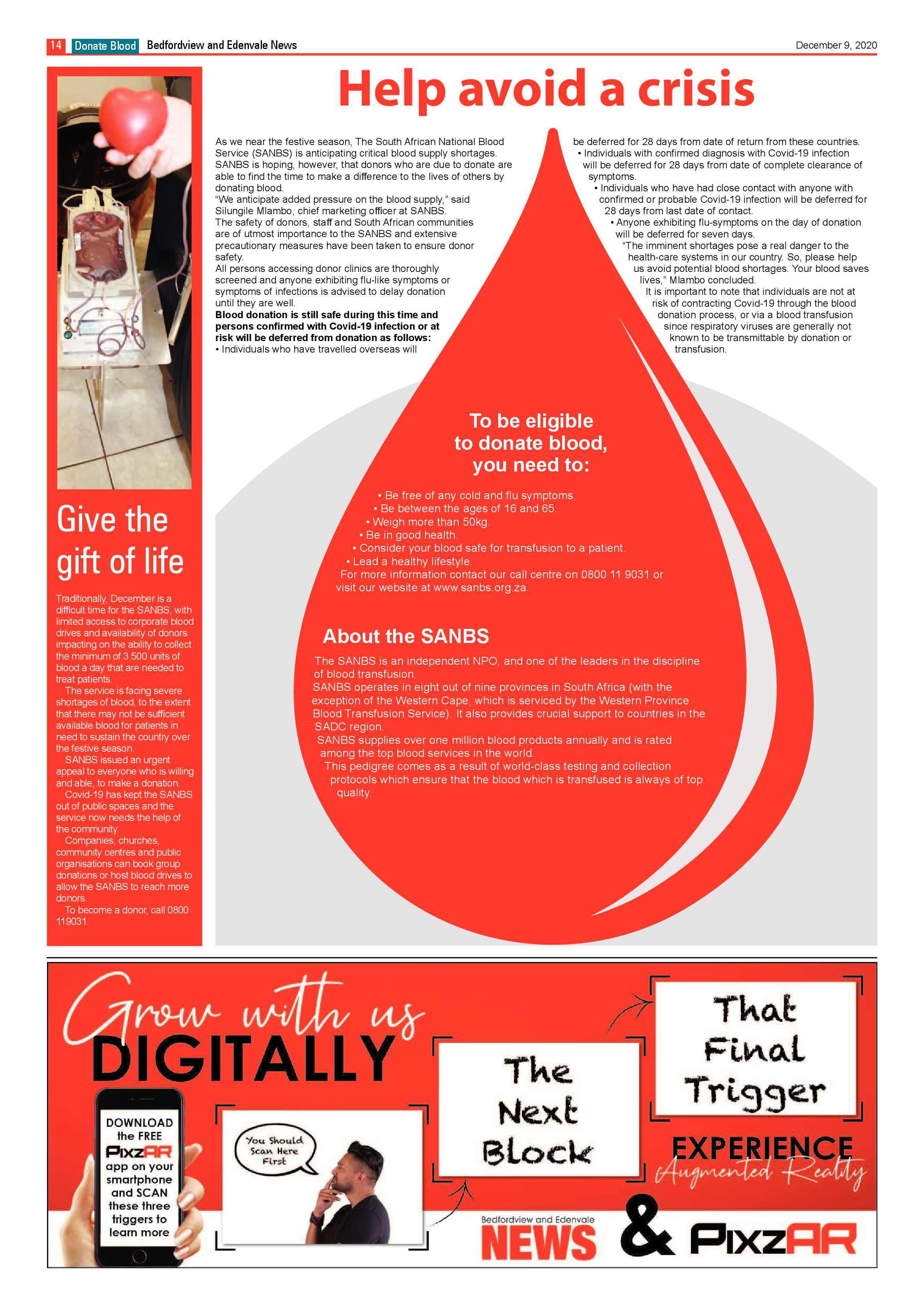 Bedford and Edenvale News 09 December .2020 page 14