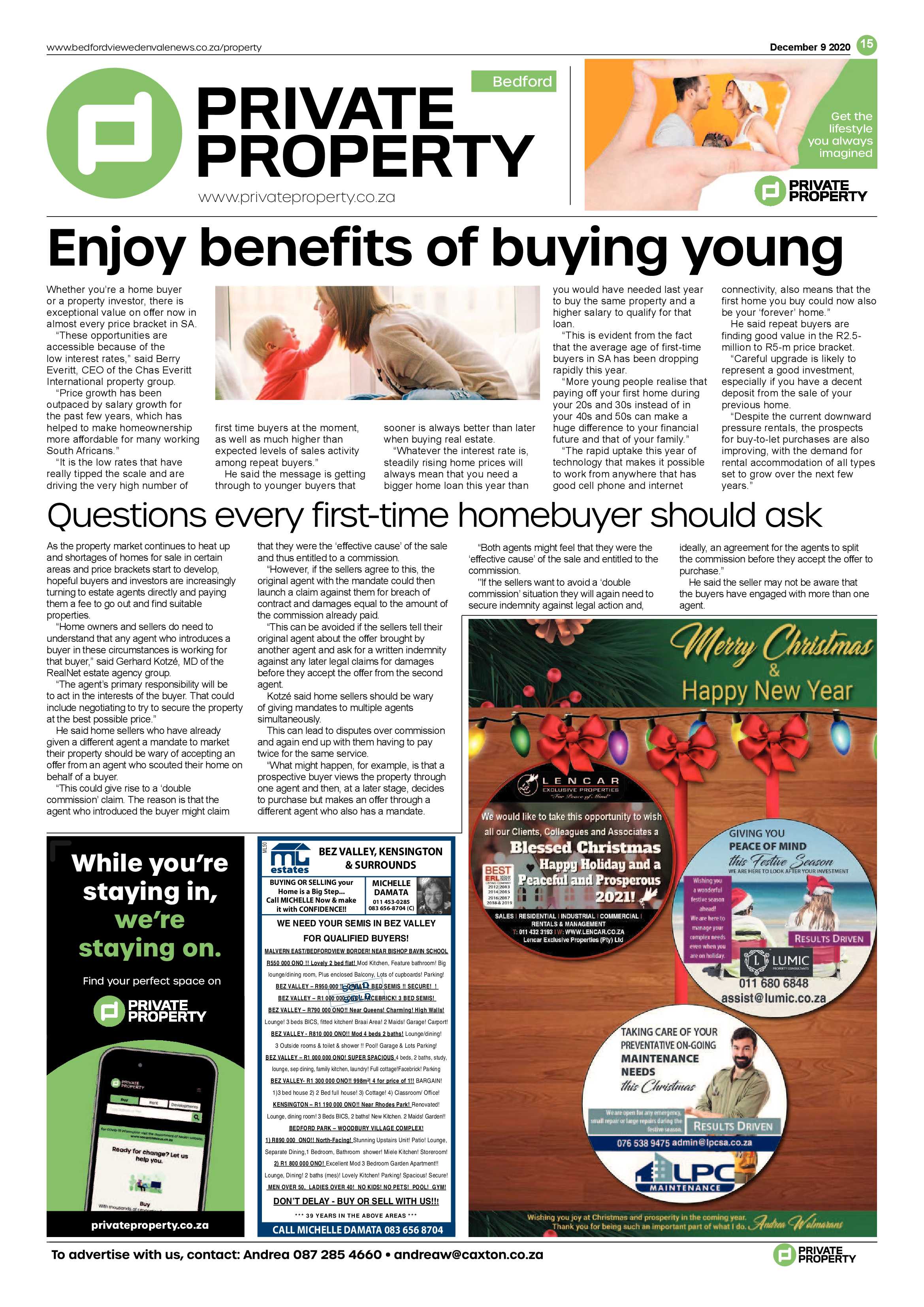 Bedford and Edenvale News 09 December .2020 page 15