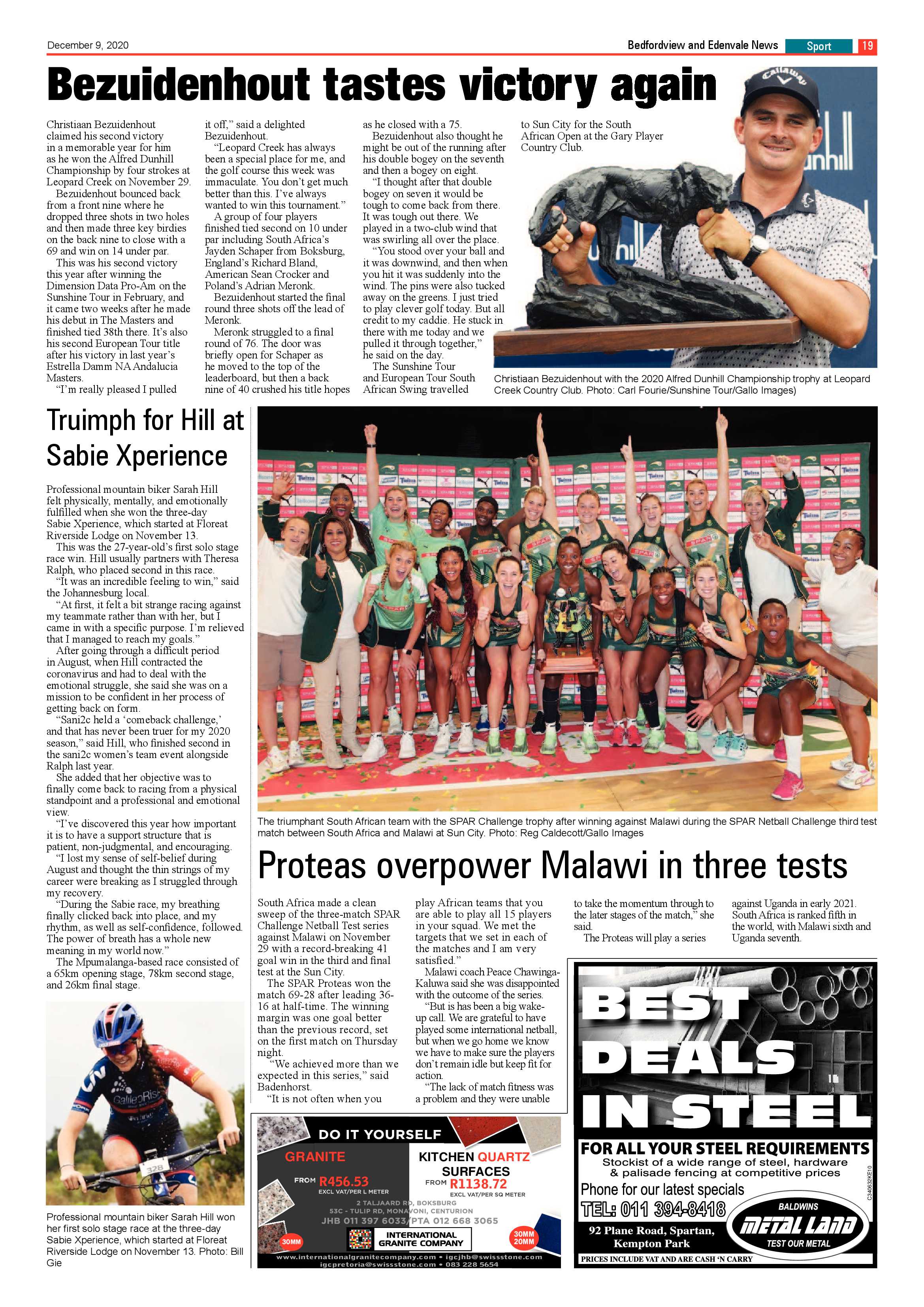 Bedford and Edenvale News 09 December .2020 page 19