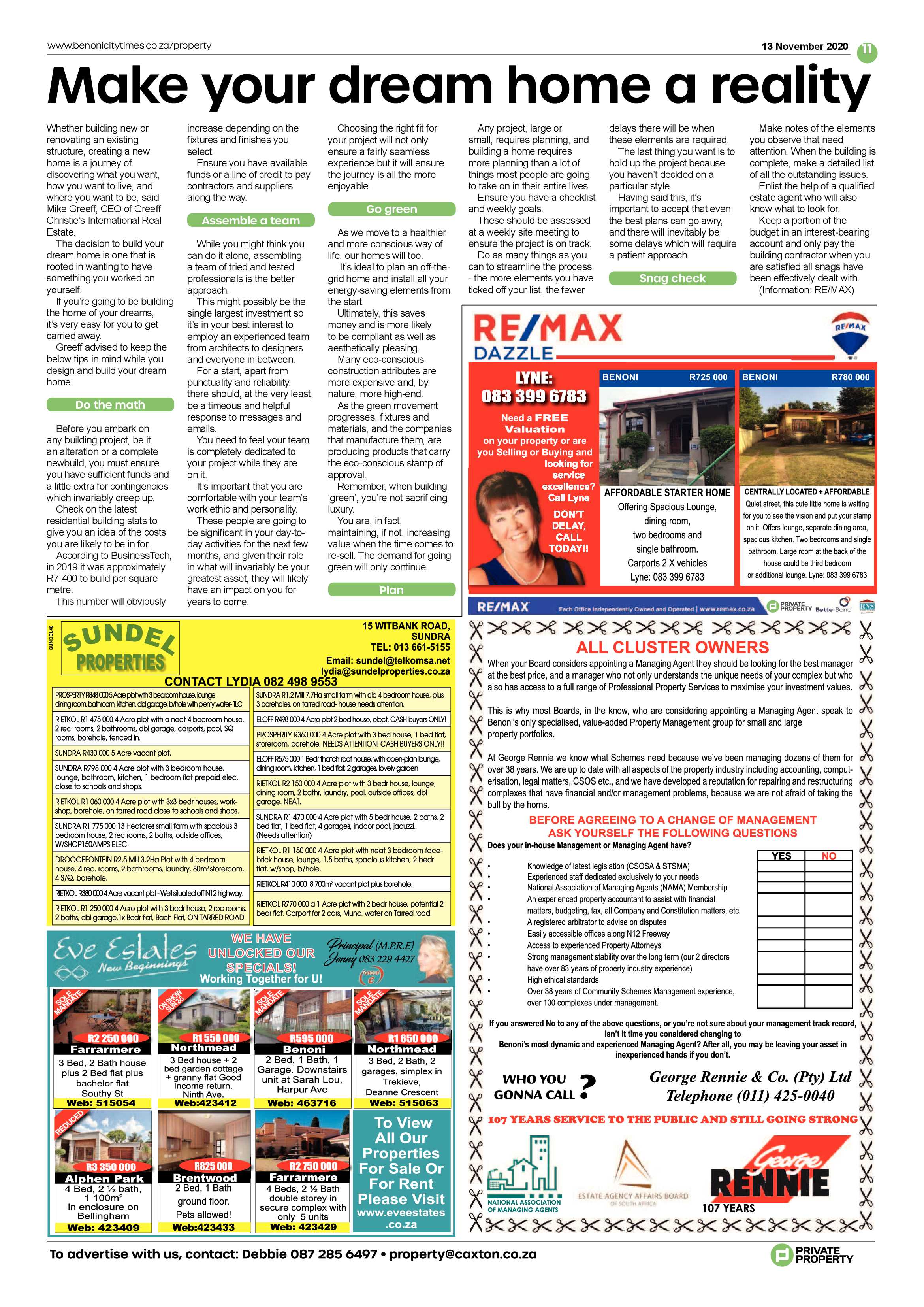 Benoni City Times 12 November 2020 page 11
