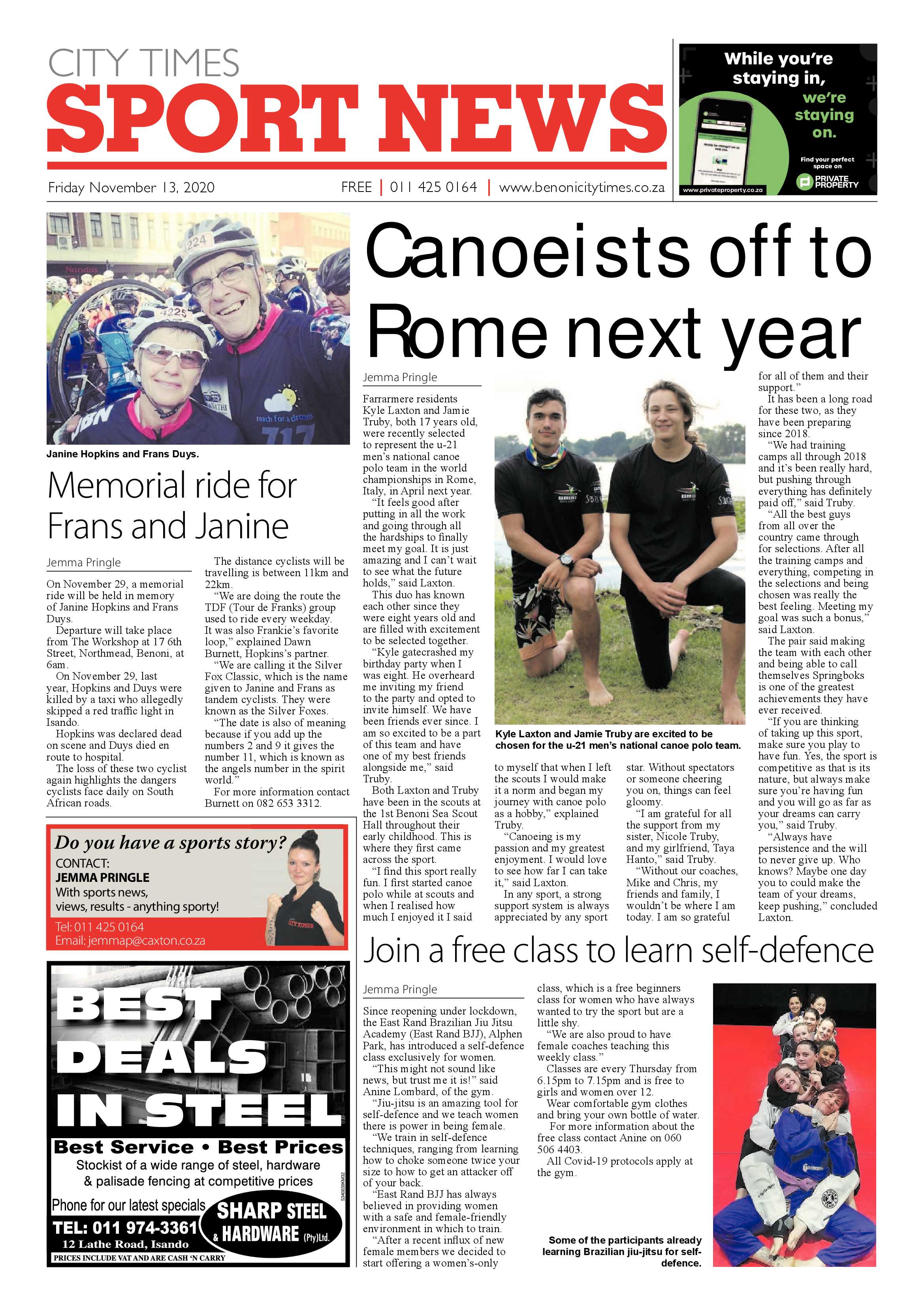 Benoni City Times 12 November 2020 page 16