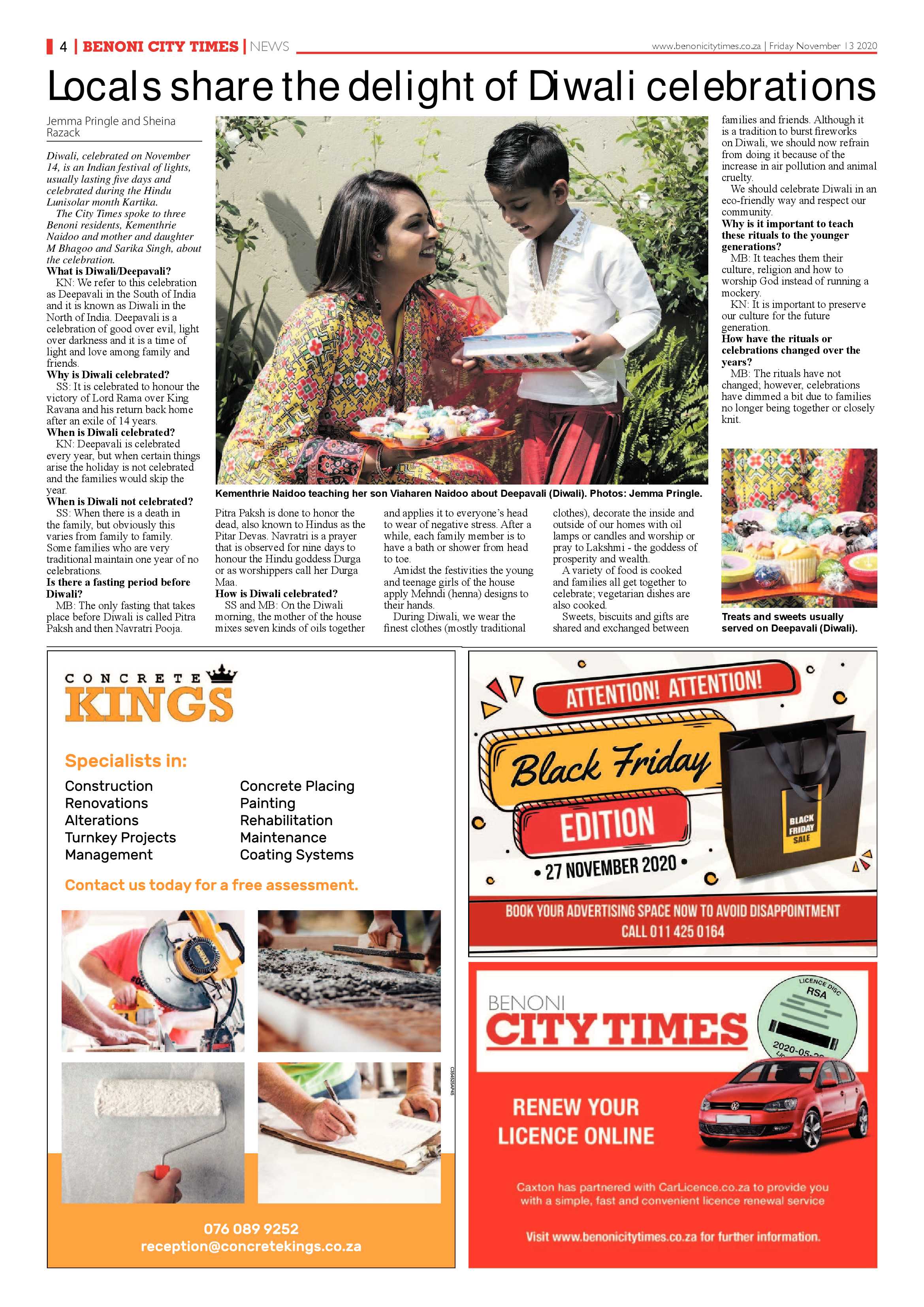 Benoni City Times 12 November 2020 page 4