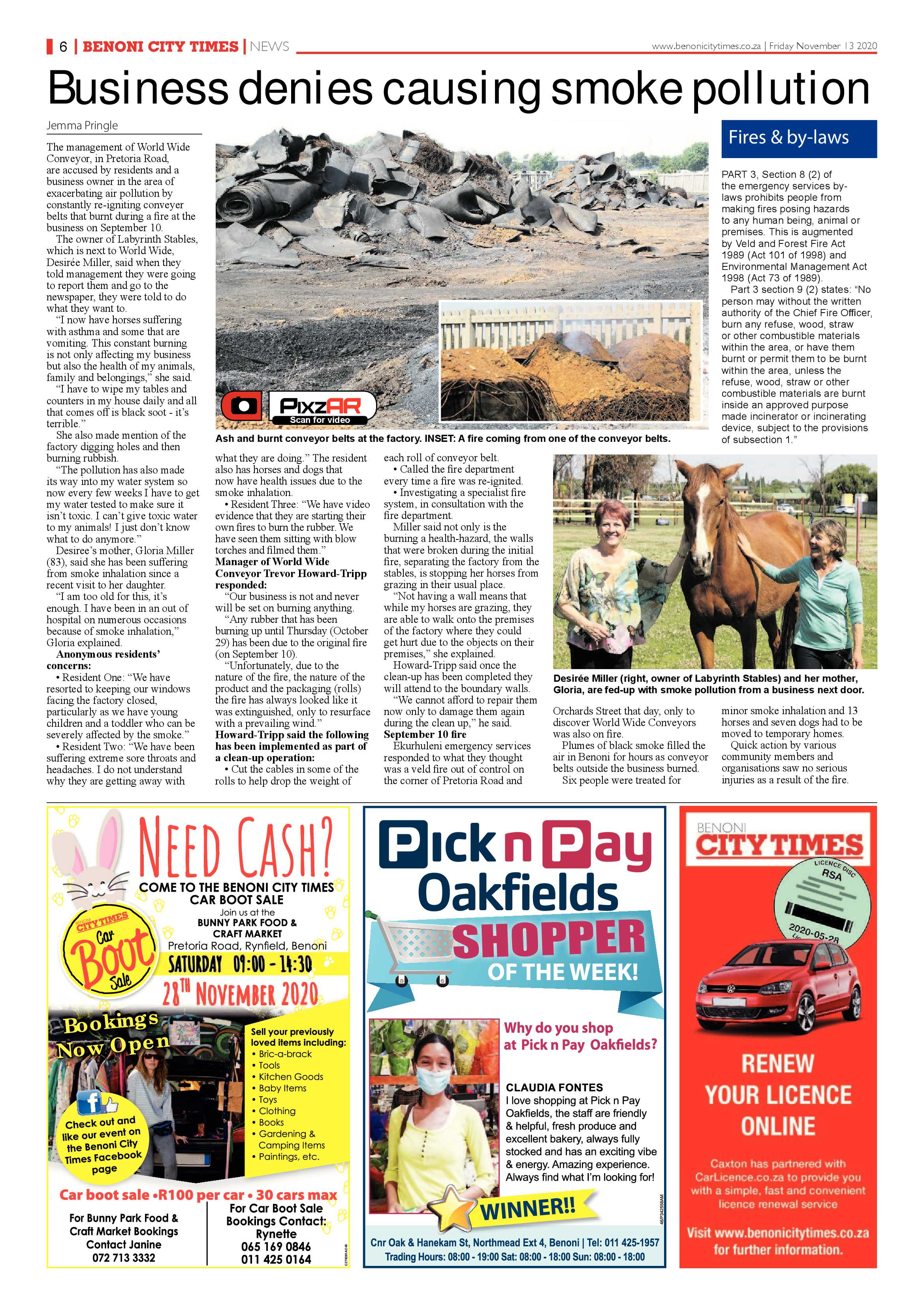 Benoni City Times 12 November 2020 page 6