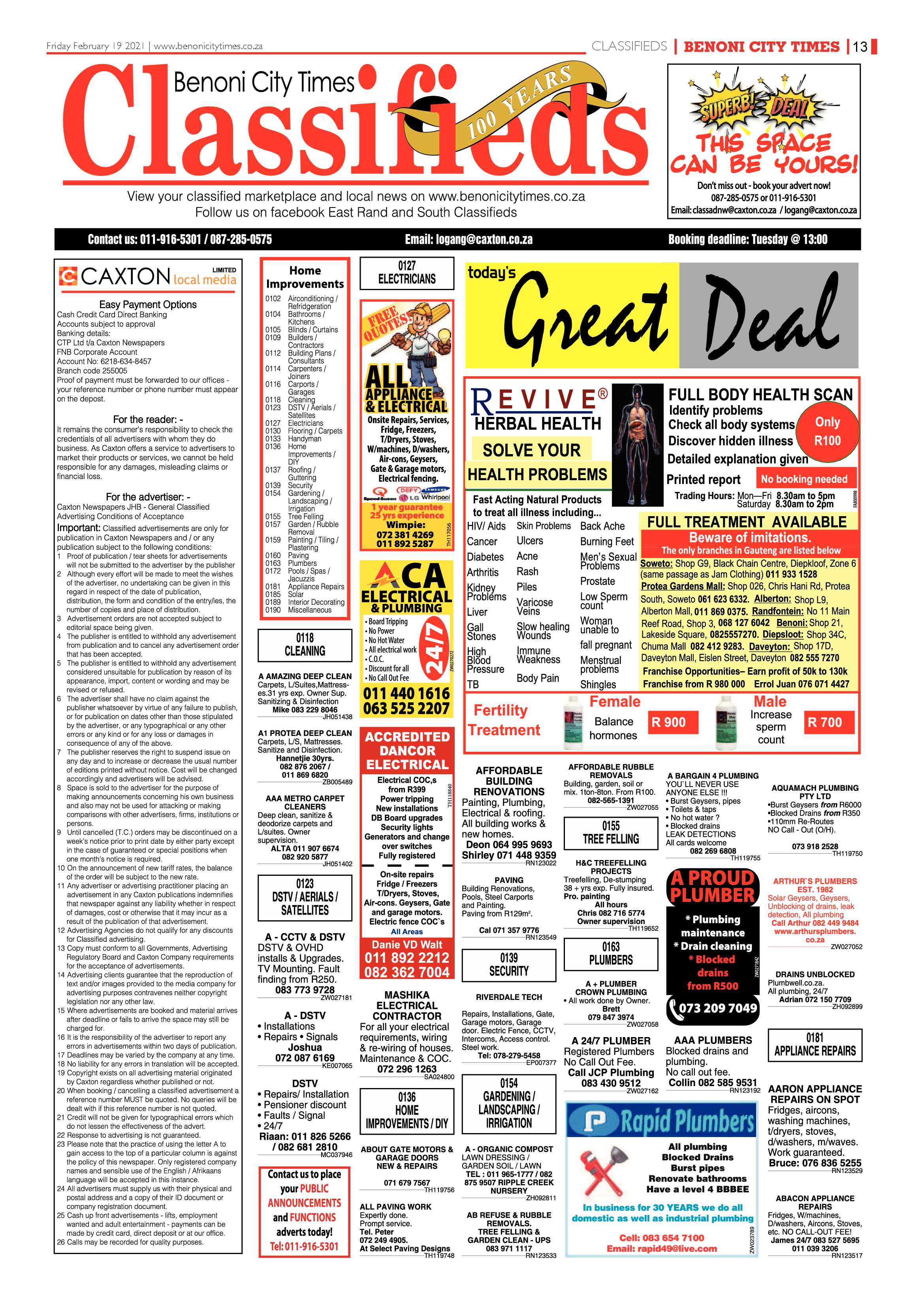 Benoni City Times 18 February 2021 page 13