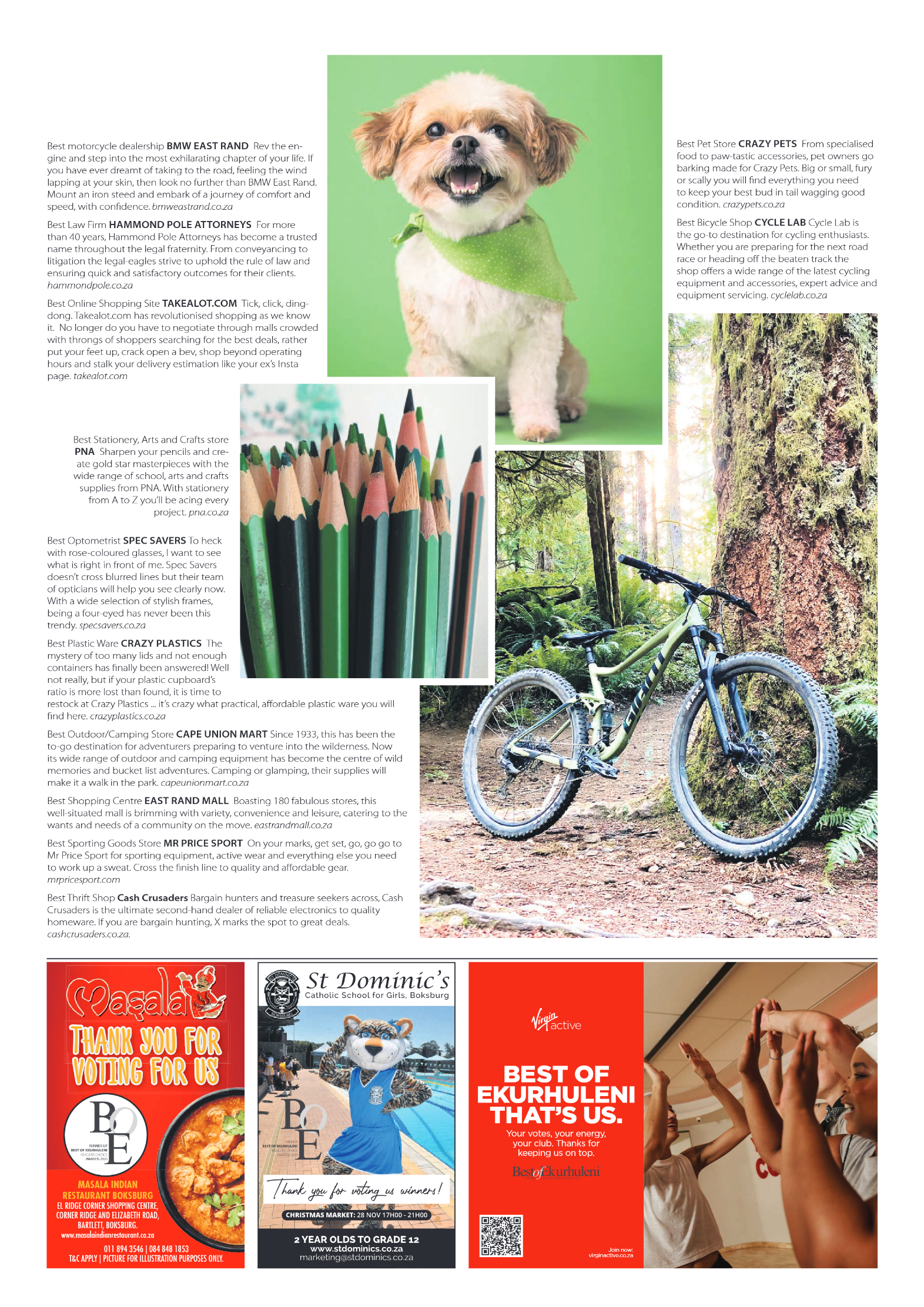 Best of Ekurhuleni Readers Choice Awards 2025 page 9