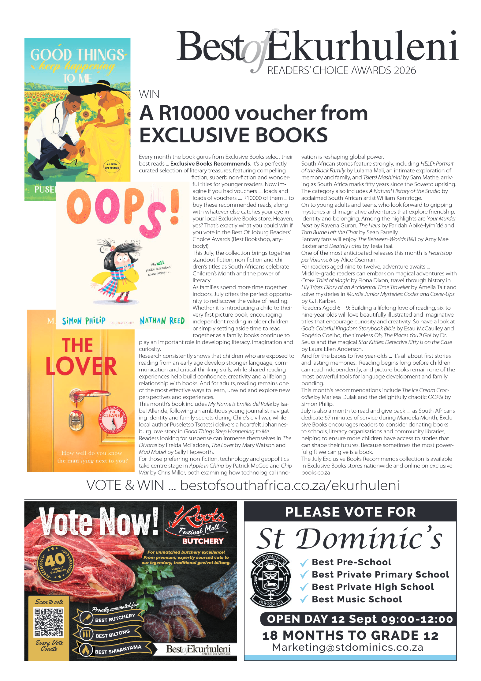 Best of Ekurhuleni Readers Choice Awards 2026 page 5