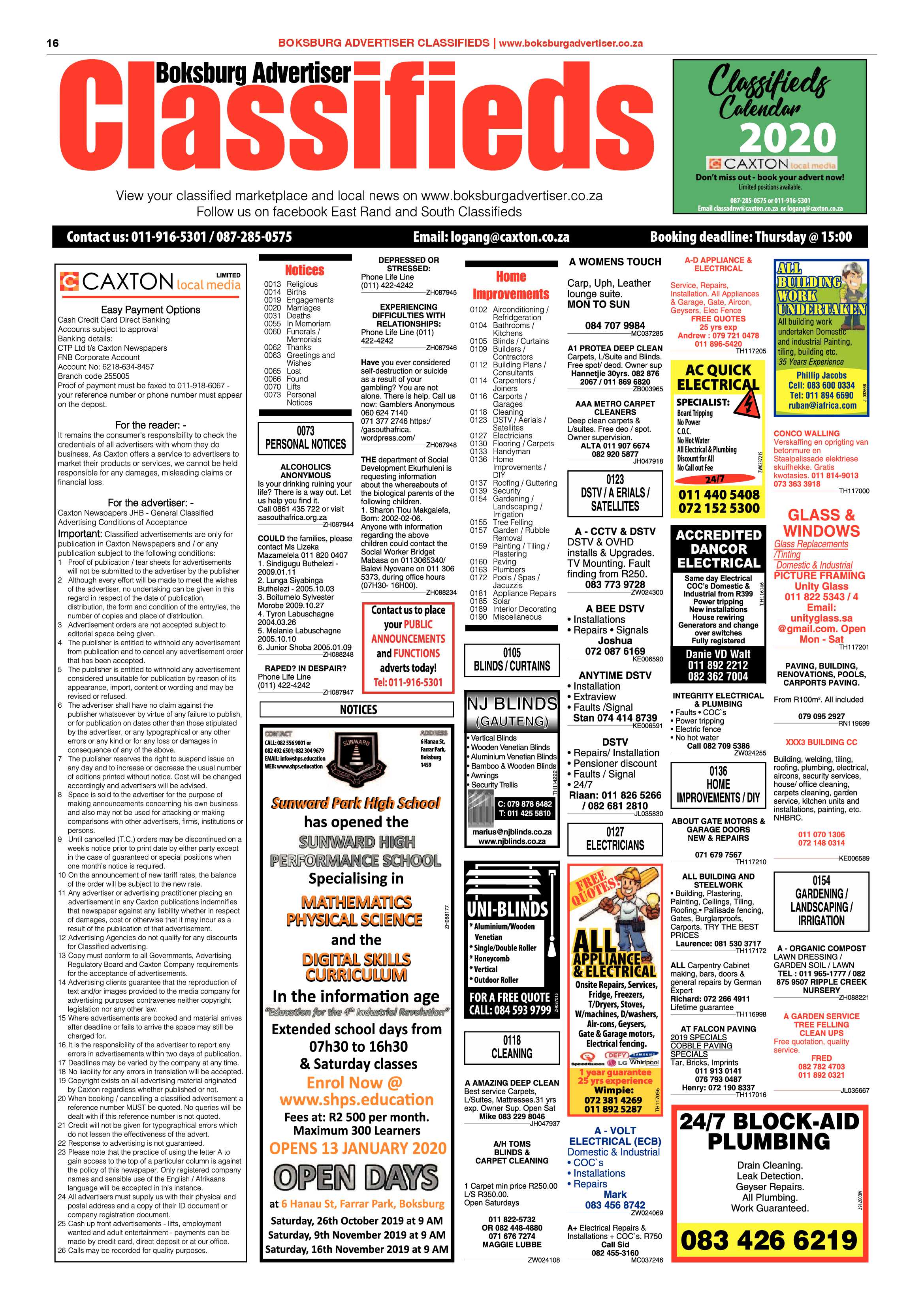 Bokbsburg Advertiser 29 October 2019 page 16