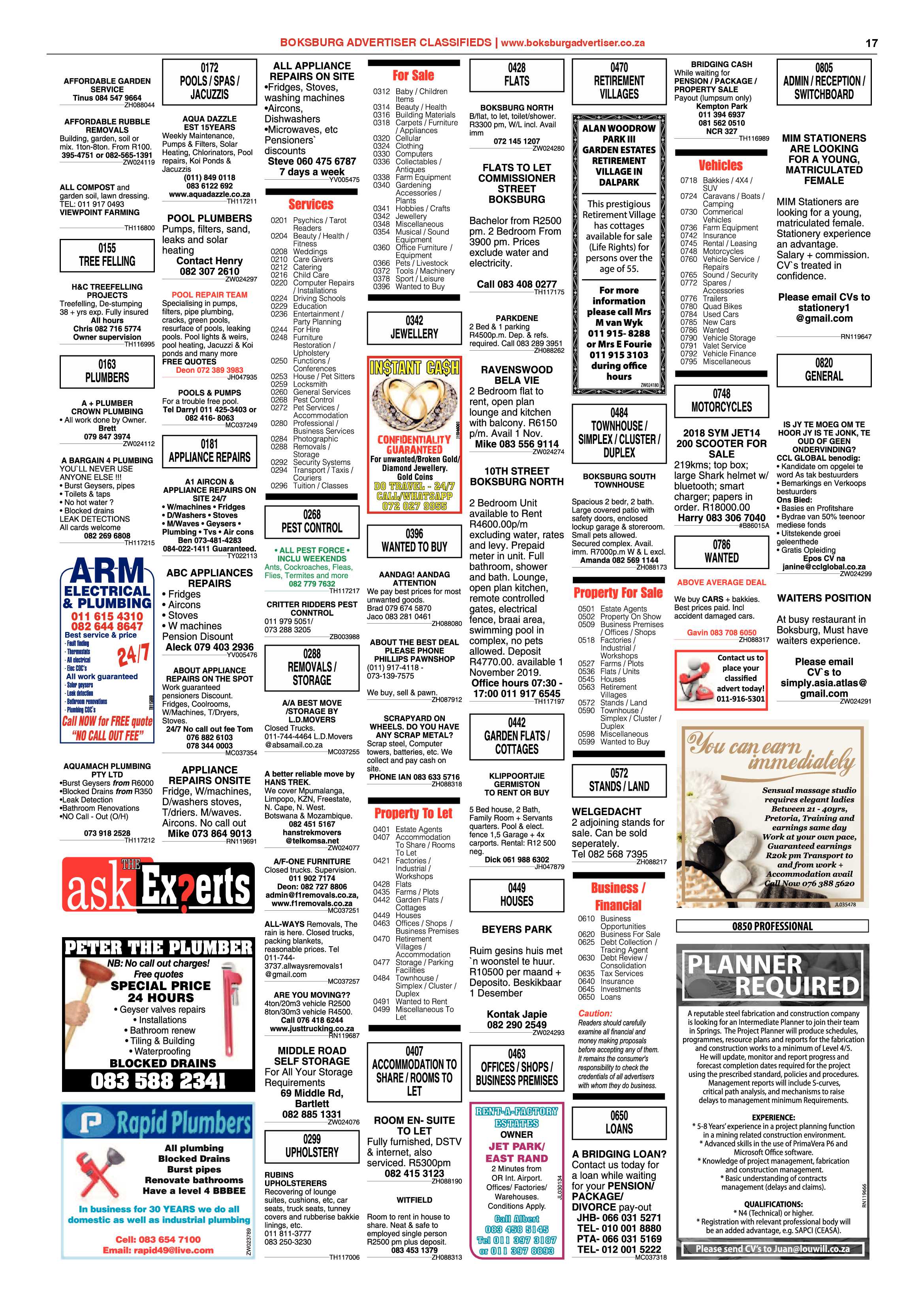 Bokbsburg Advertiser 29 October 2019 page 17