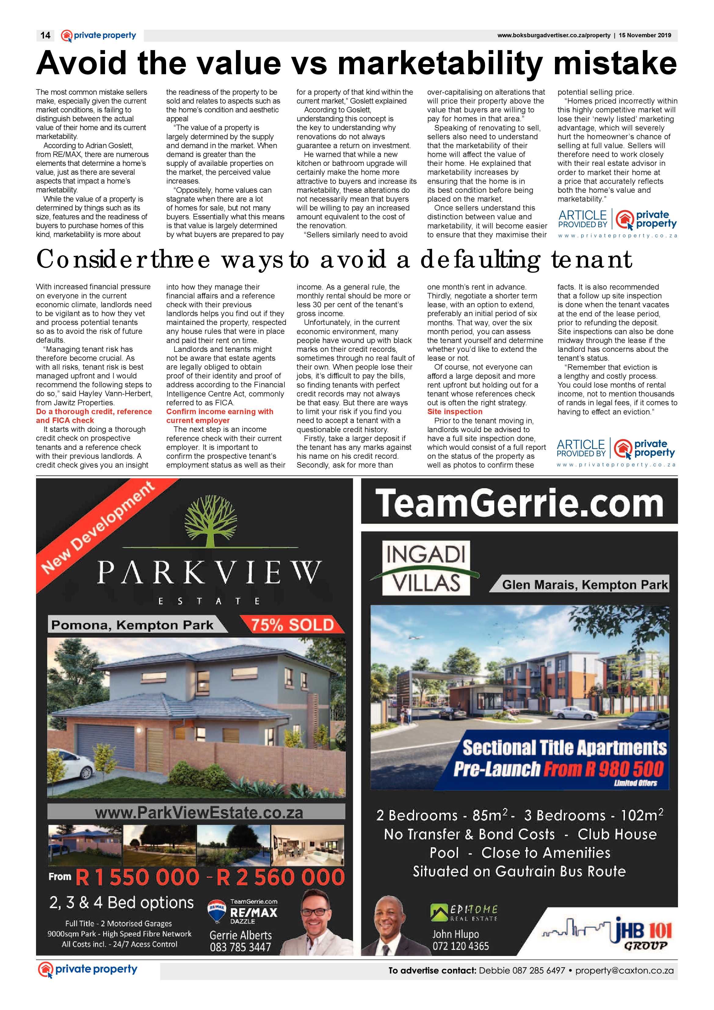 Boksburg Adveriser 12 November 2019 page 14