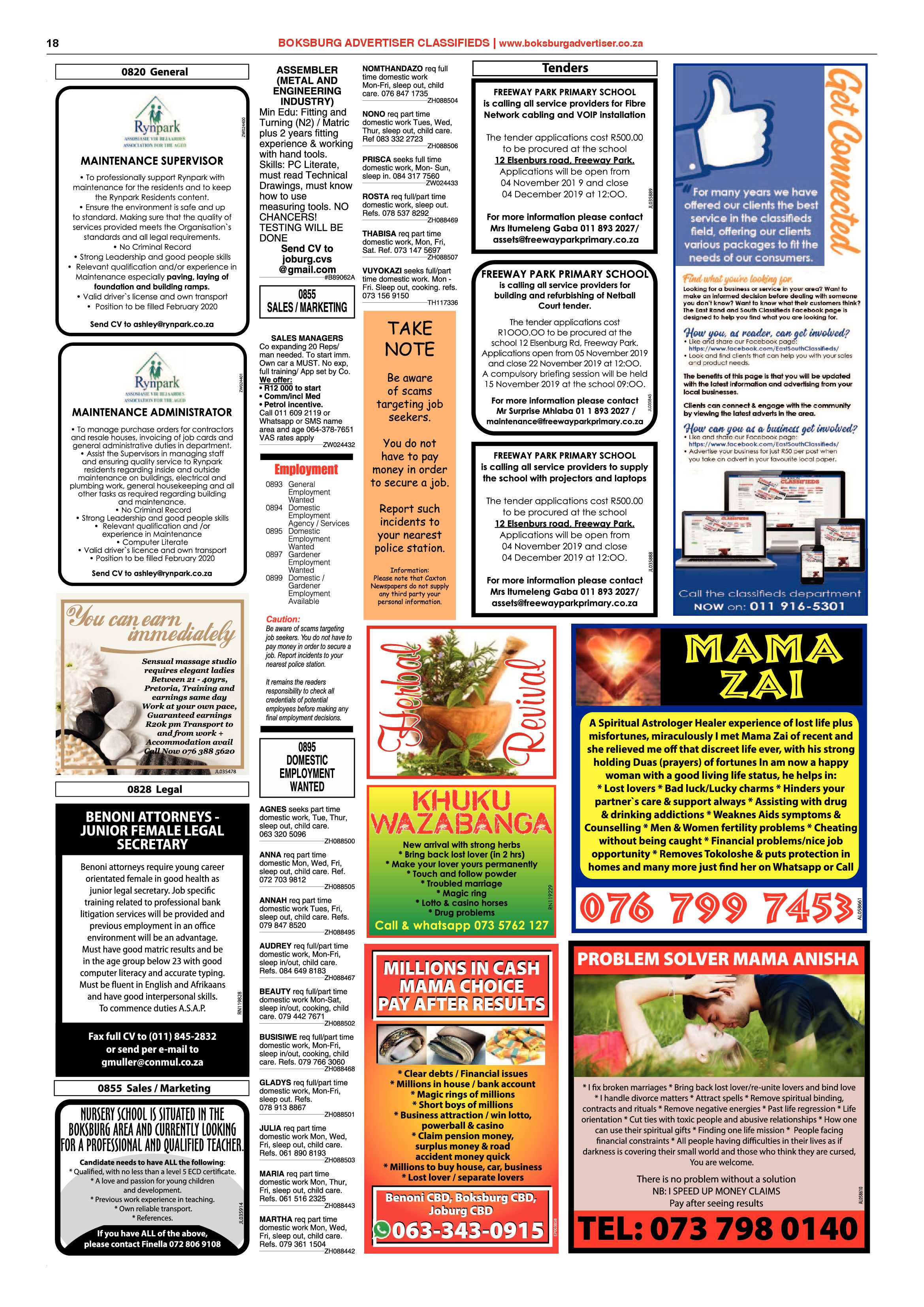 Boksburg Adveriser 12 November 2019 page 18
