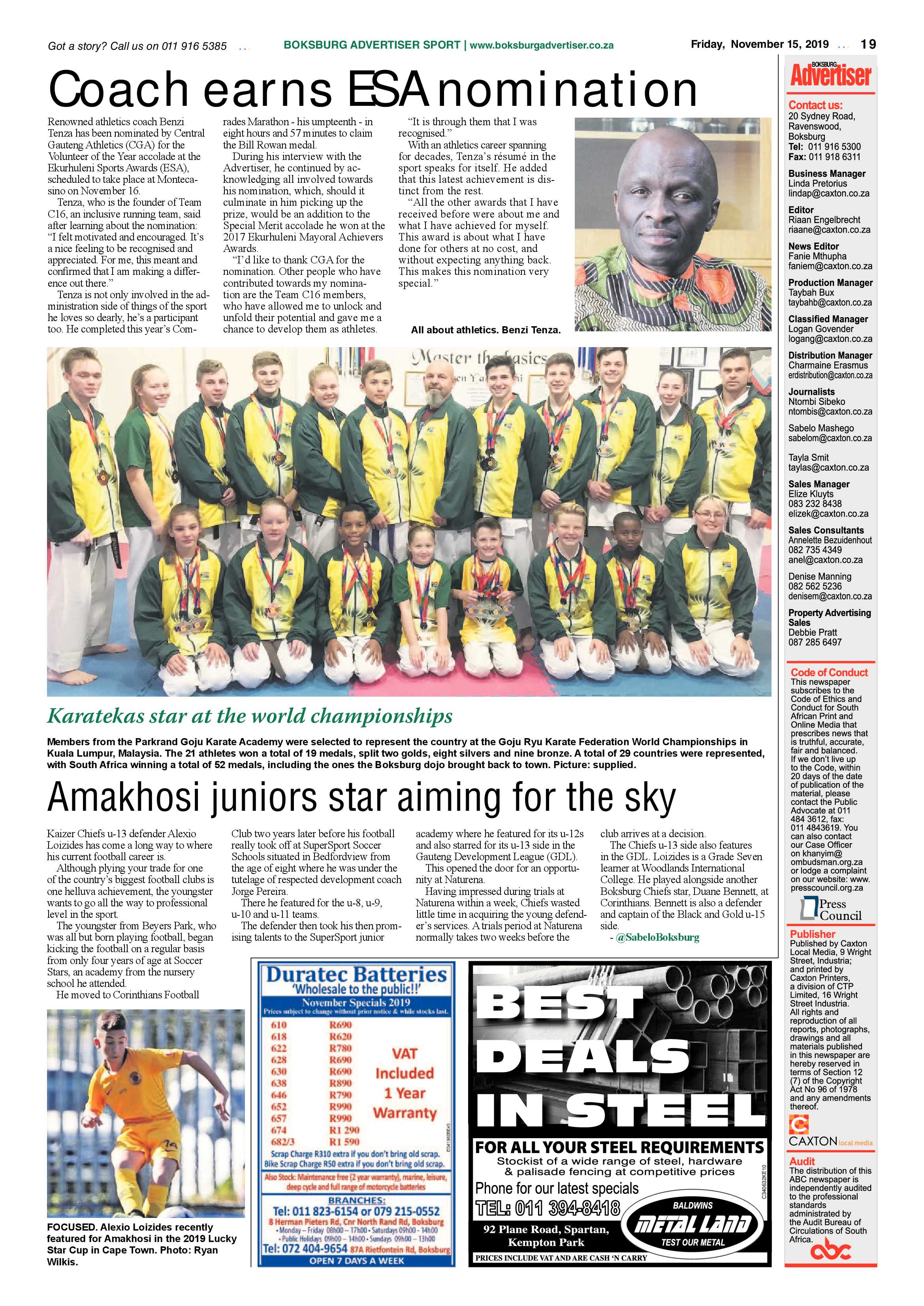 Boksburg Adveriser 12 November 2019 page 19