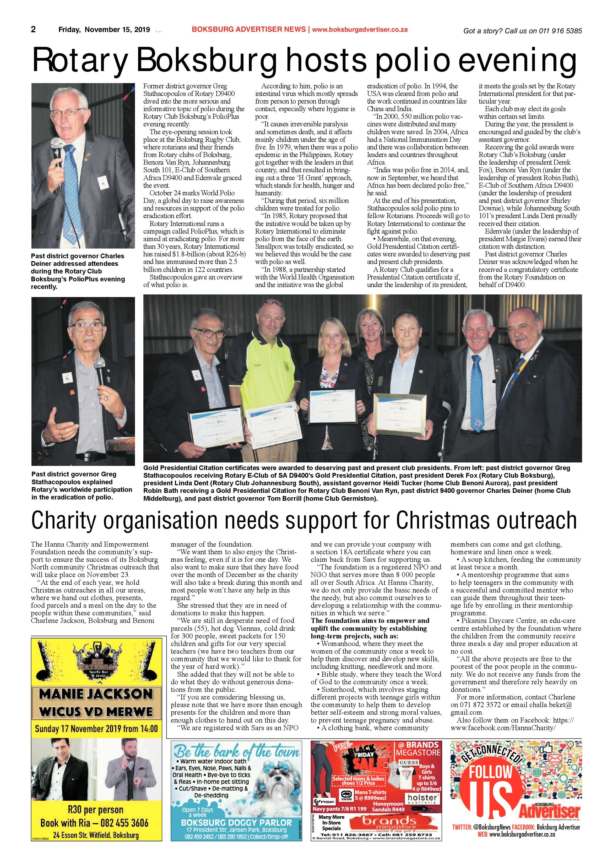 Boksburg Adveriser 12 November 2019 page 2