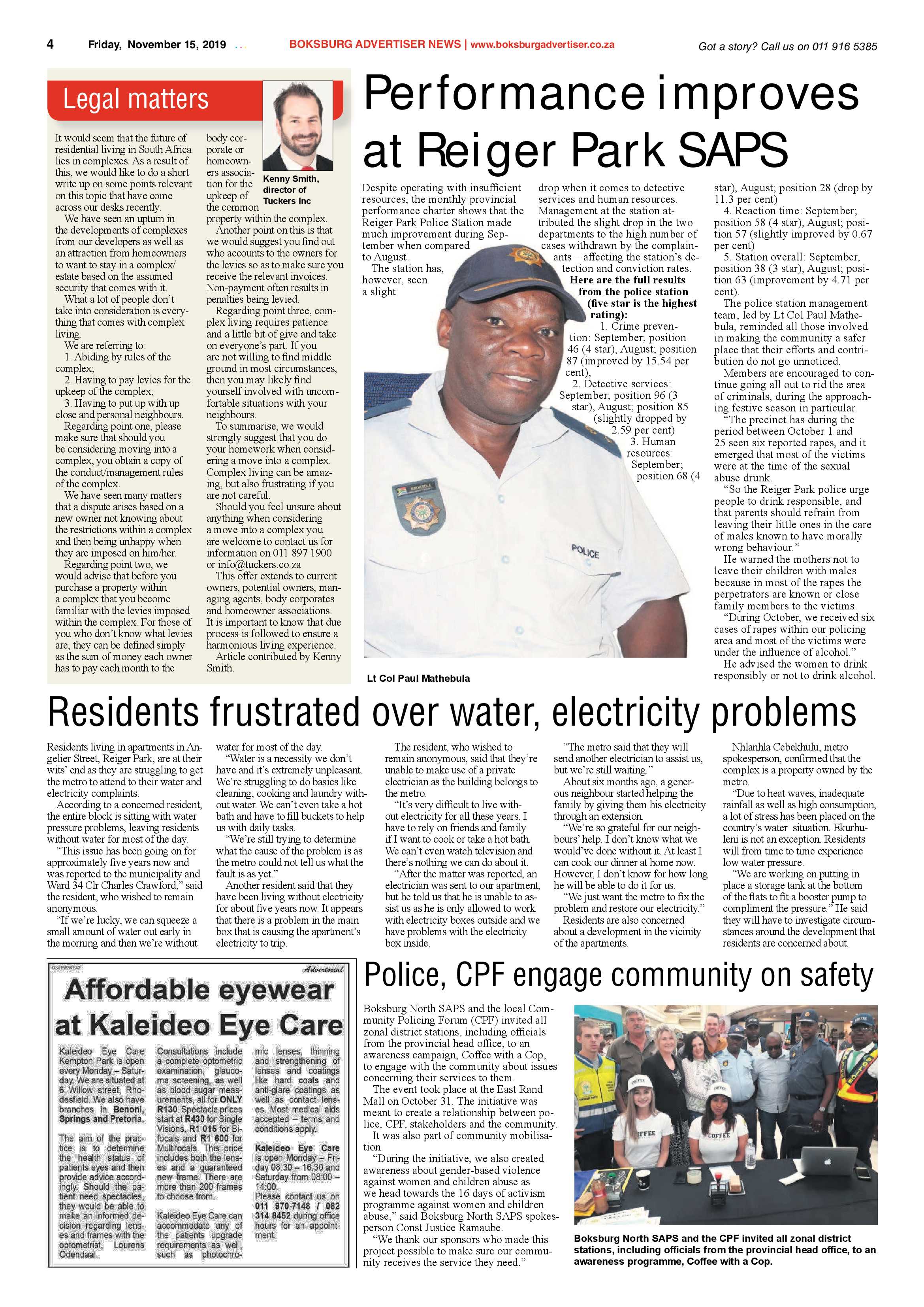 Boksburg Adveriser 12 November 2019 page 4