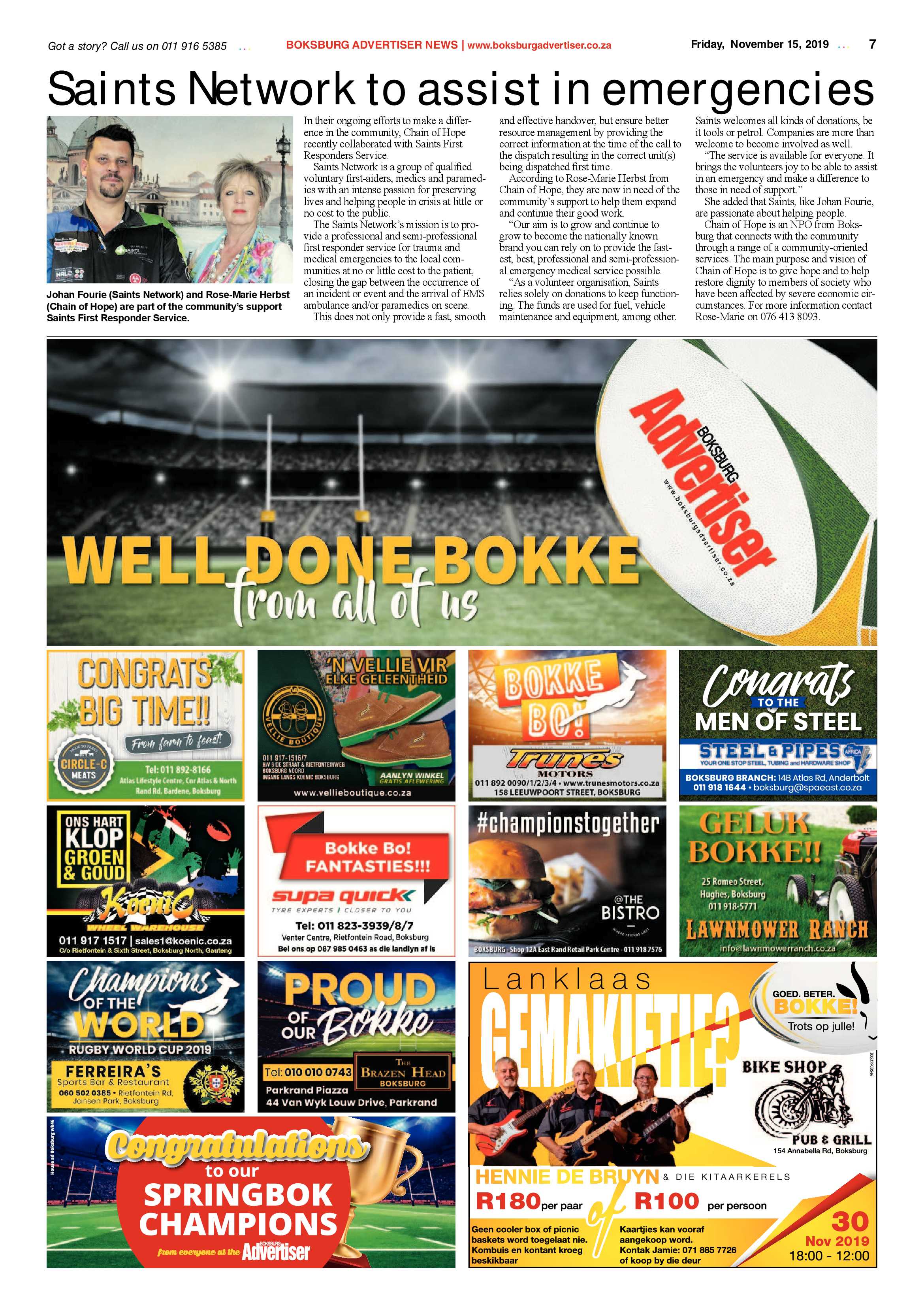 Boksburg Adveriser 12 November 2019 page 7