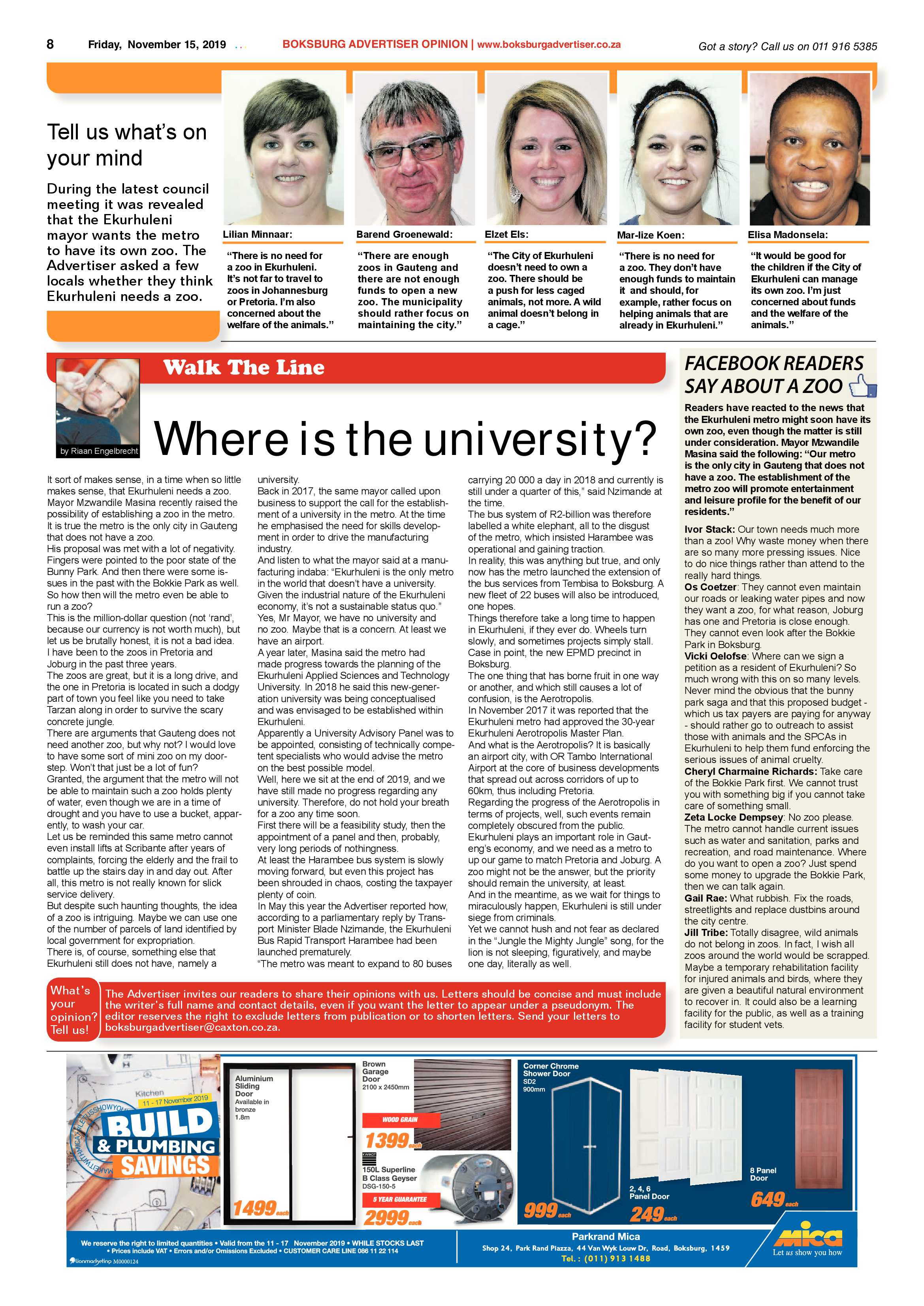 Boksburg Adveriser 12 November 2019 page 8