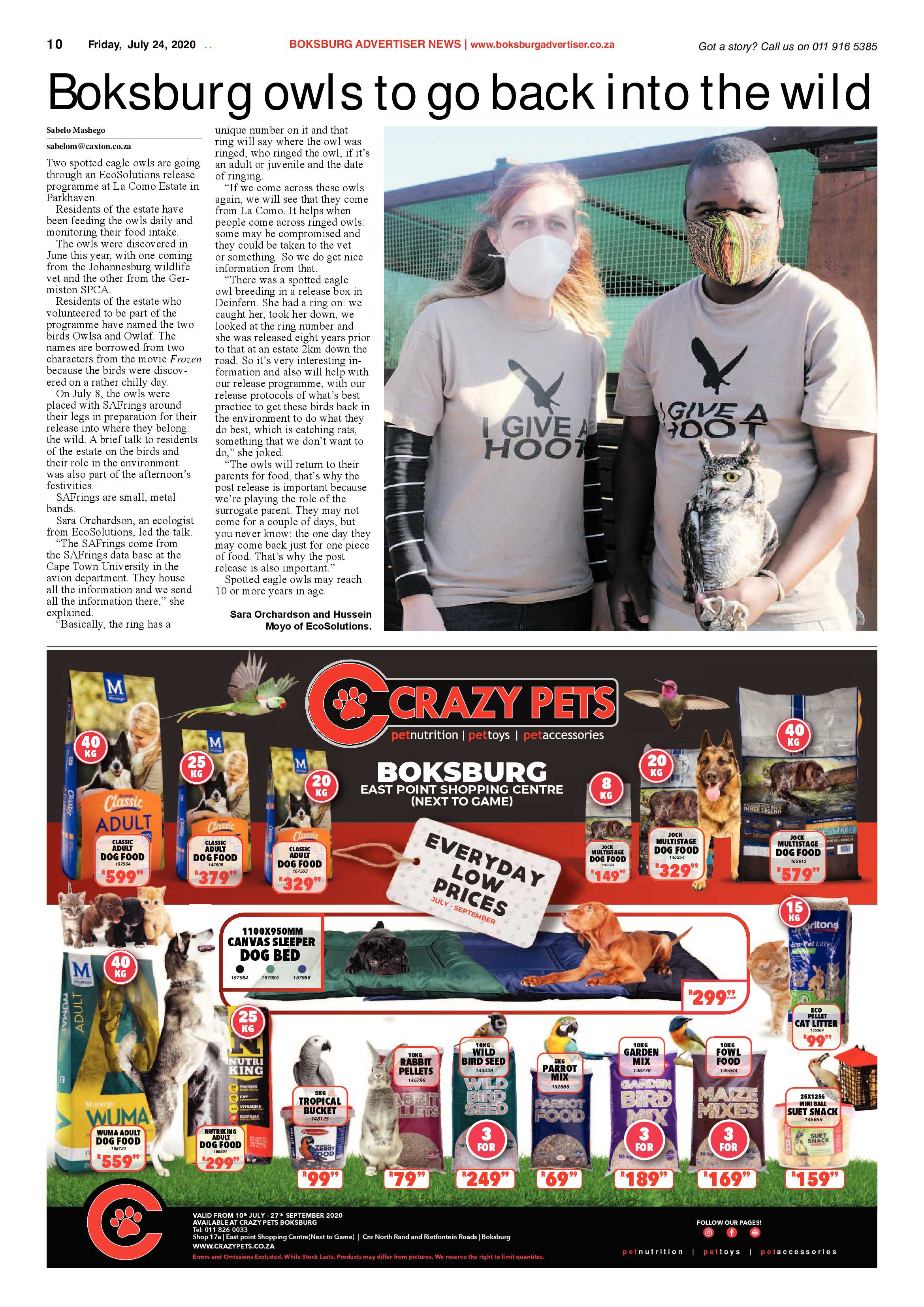 Boksburg Advertiser  21 July 2020 page 10