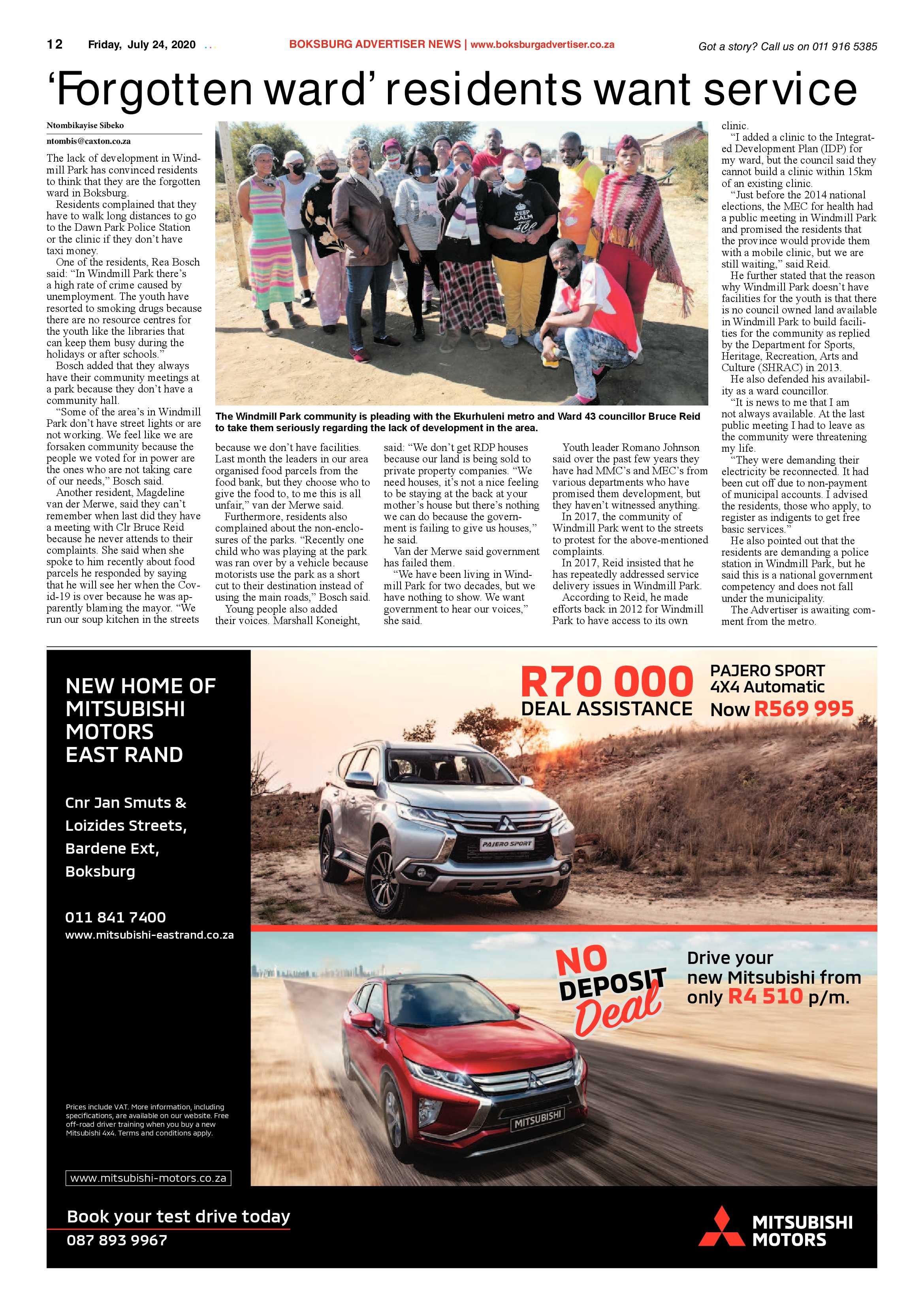Boksburg Advertiser  21 July 2020 page 12
