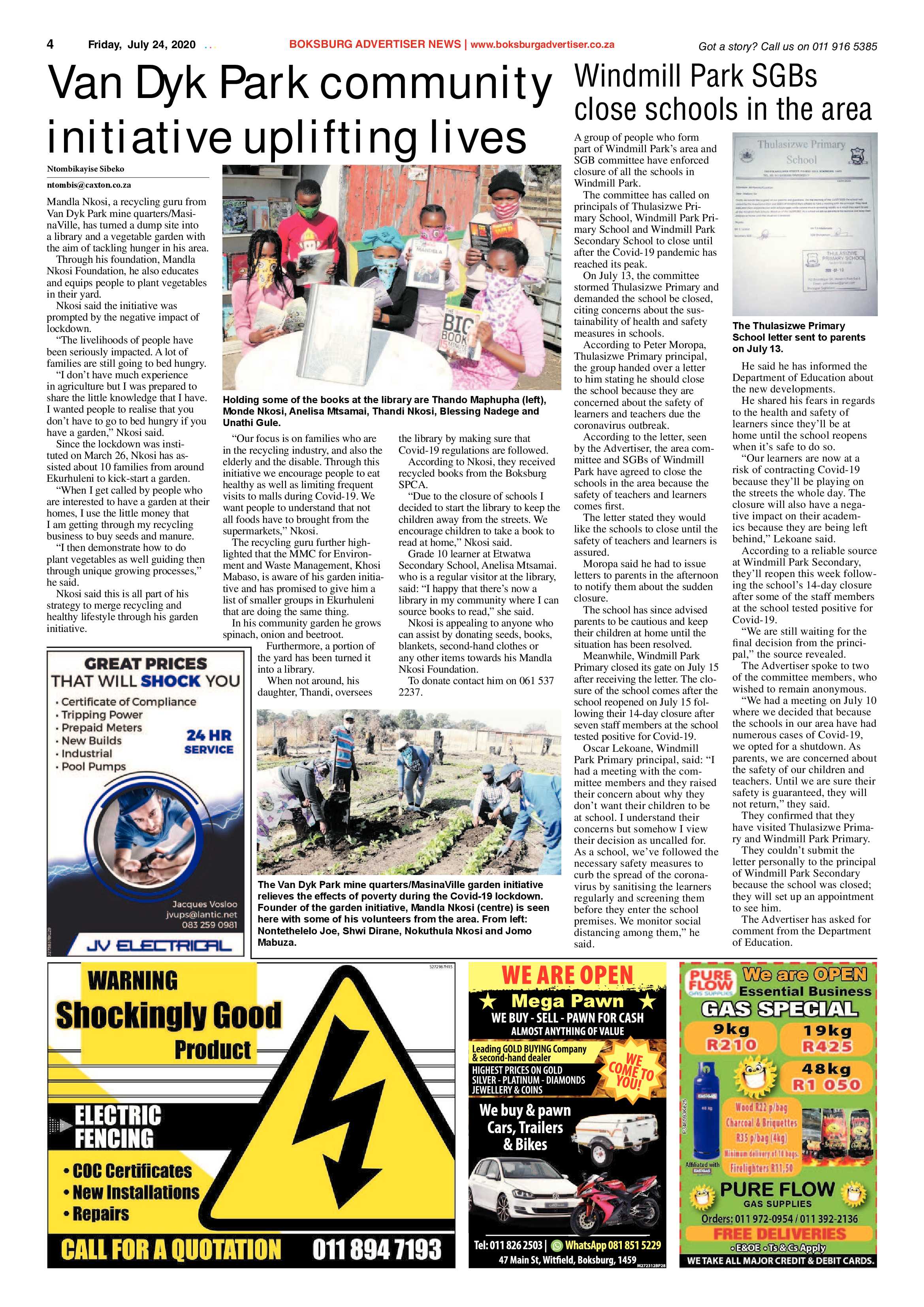 Boksburg Advertiser  21 July 2020 page 4