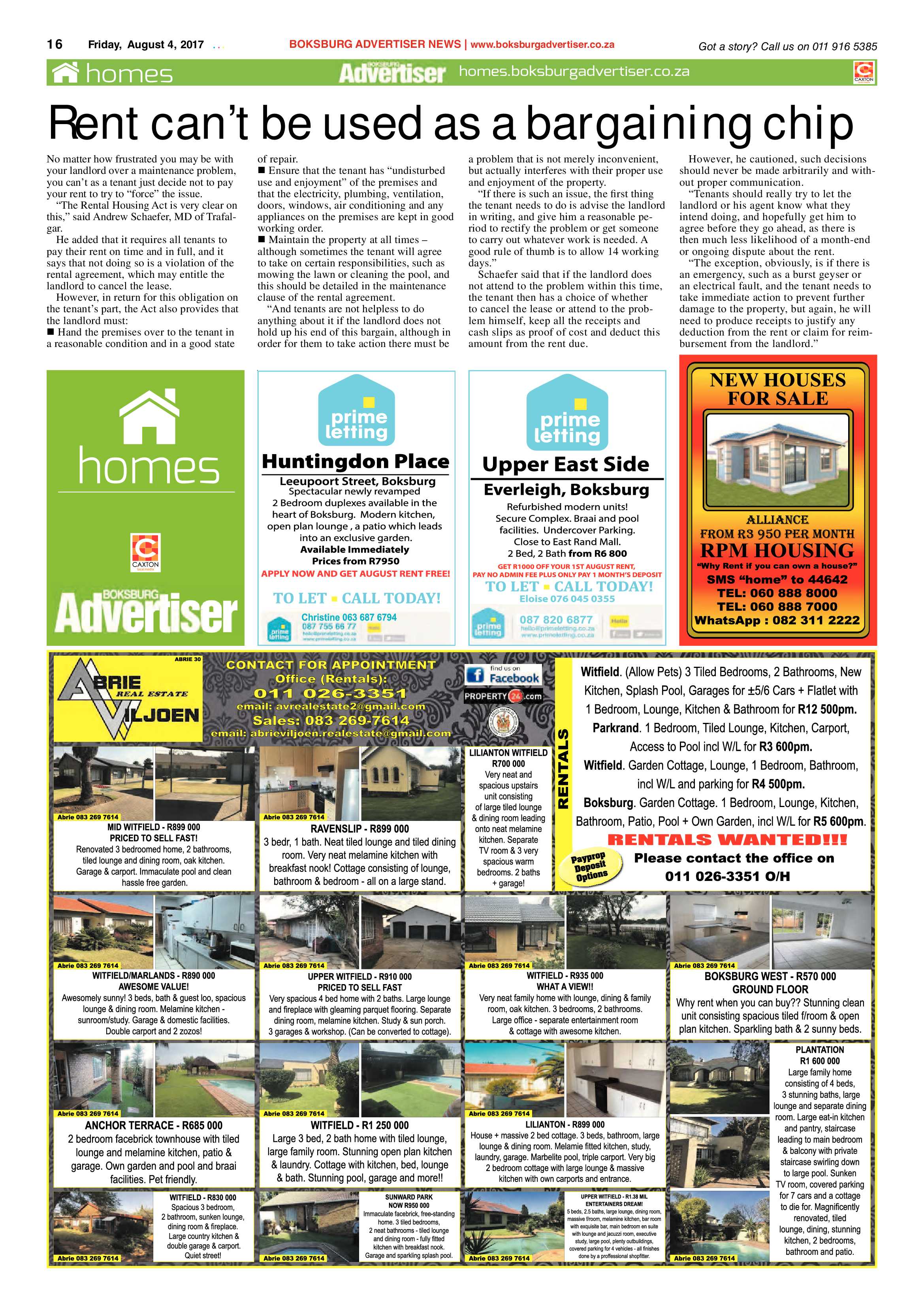 Boksburg Advertiser 01 August 2017 page 16