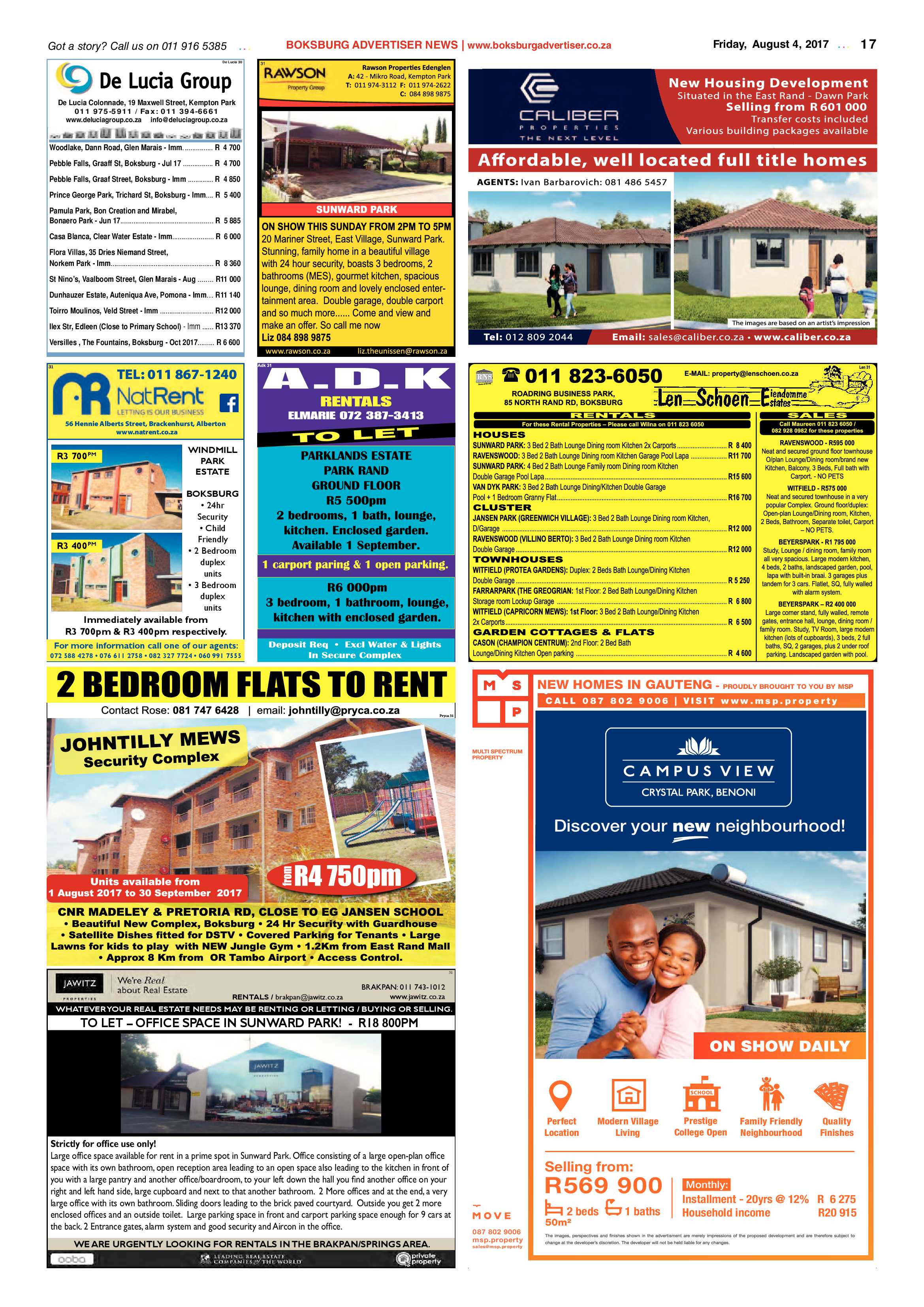 Boksburg Advertiser 01 August 2017 page 17