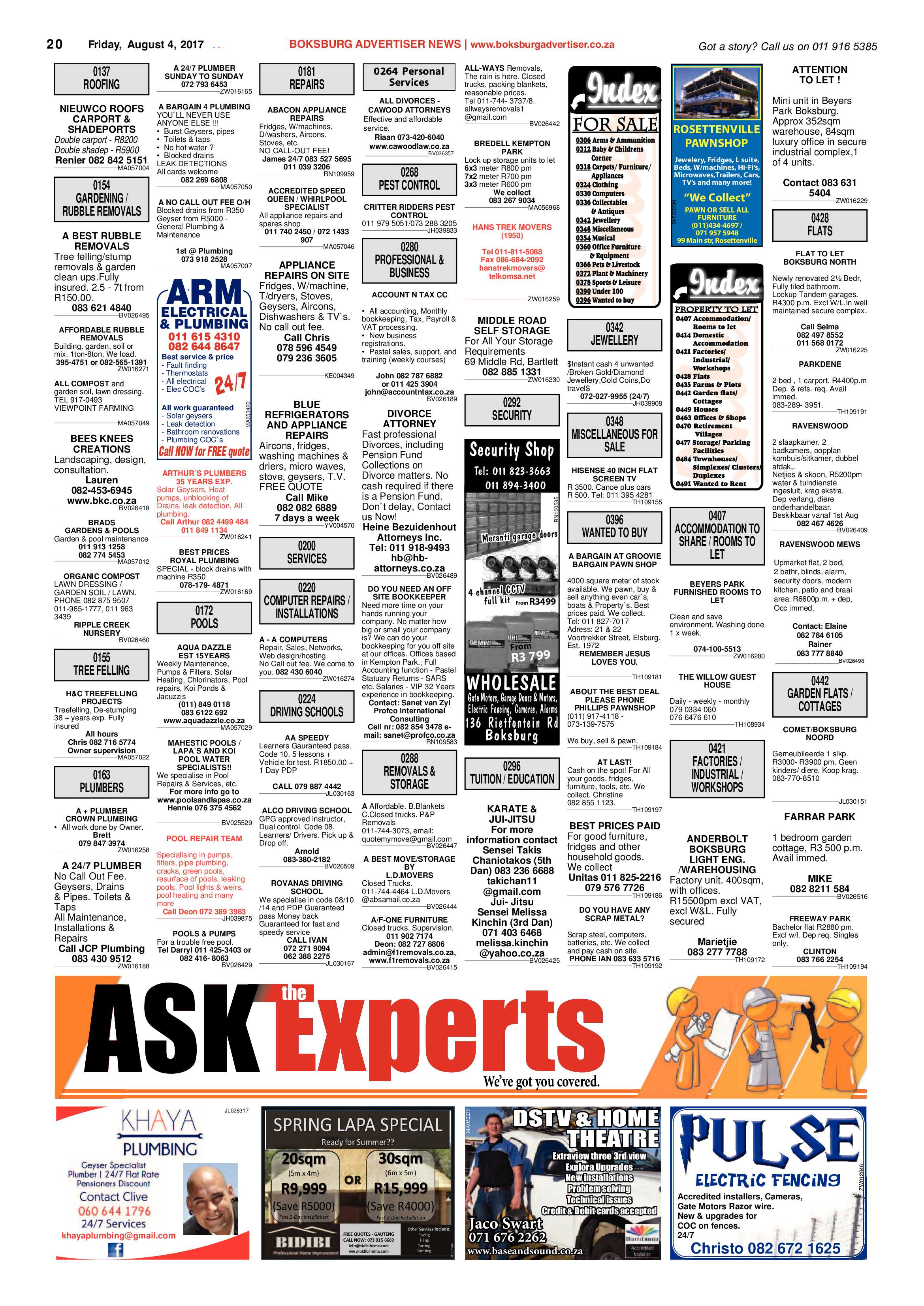 Boksburg Advertiser 01 August 2017 page 20