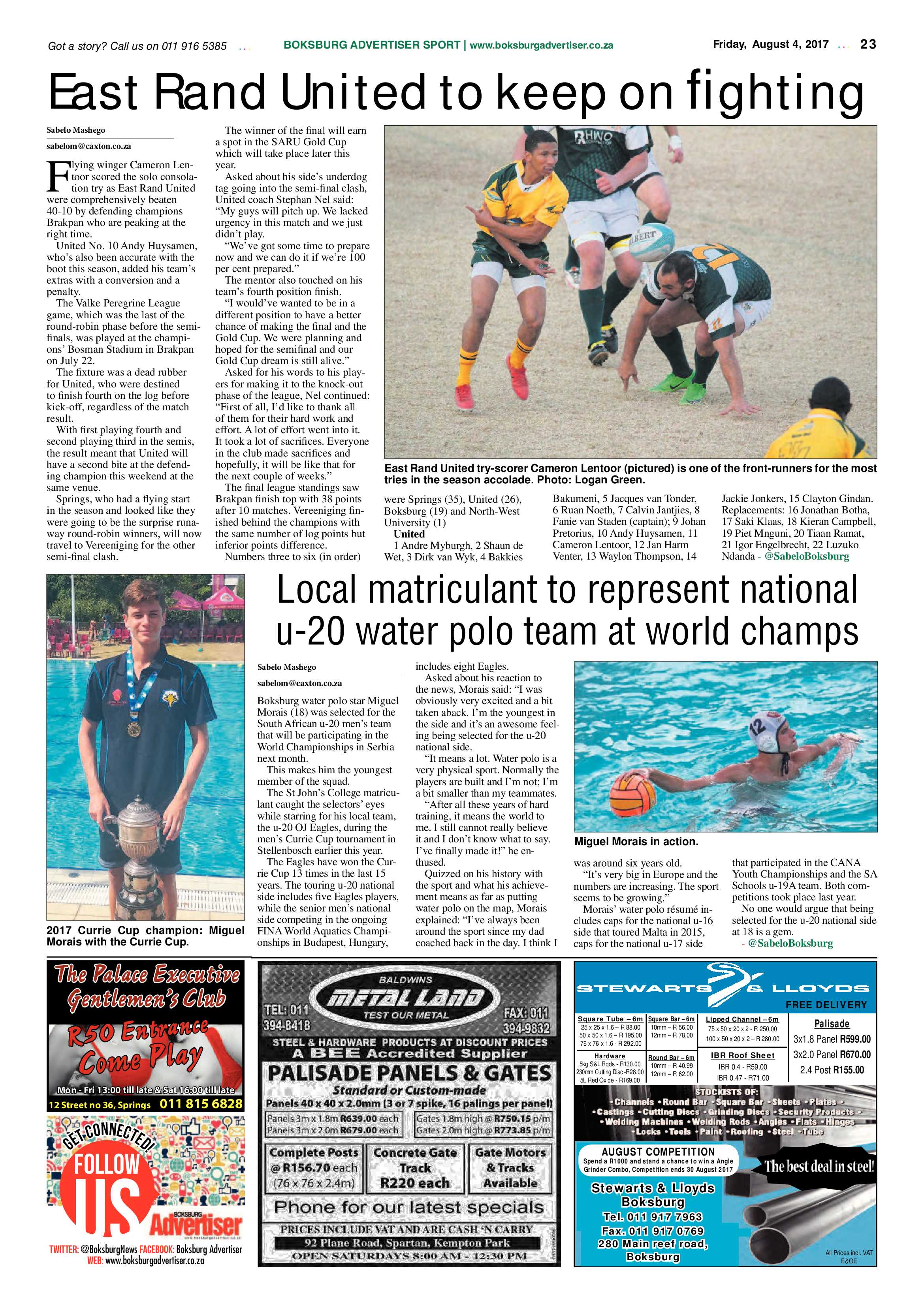 Boksburg Advertiser 01 August 2017 page 23