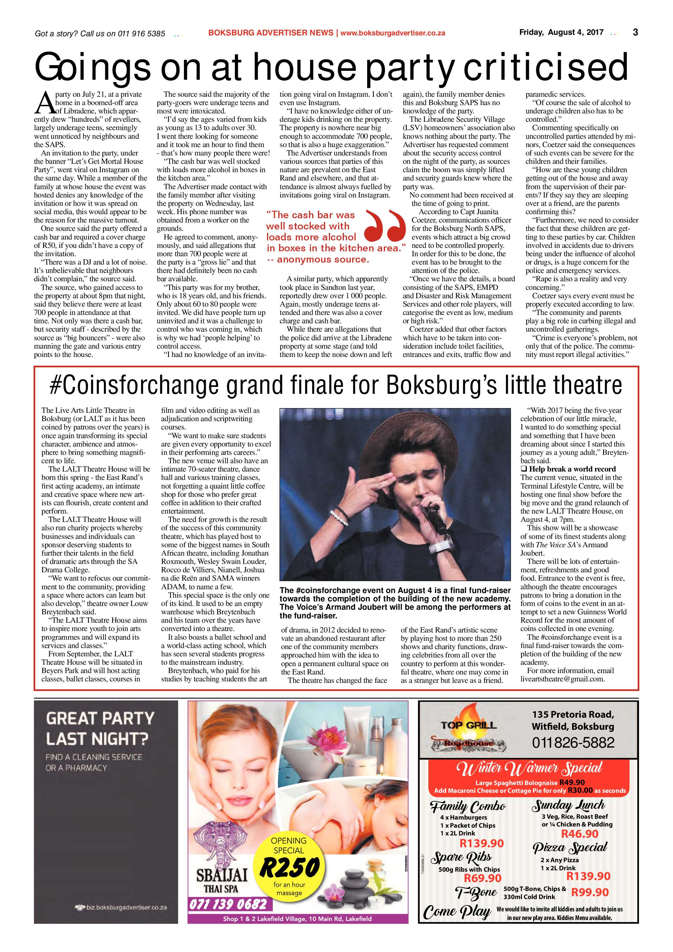 Boksburg Advertiser 01 August 2017 page 3