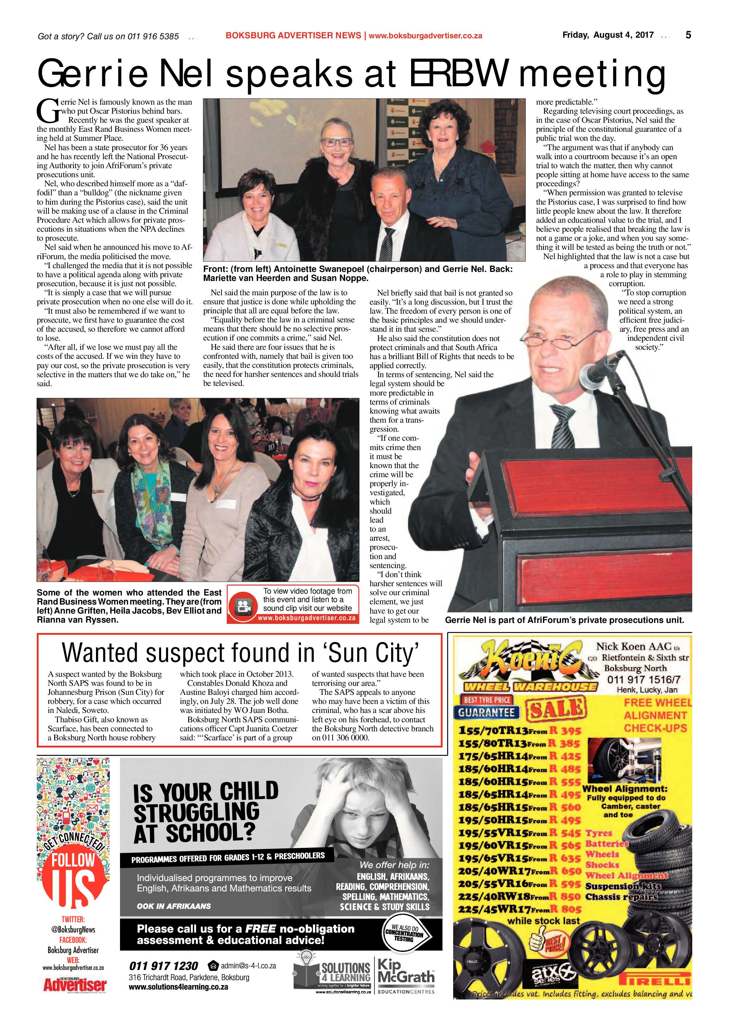 Boksburg Advertiser 01 August 2017 page 5