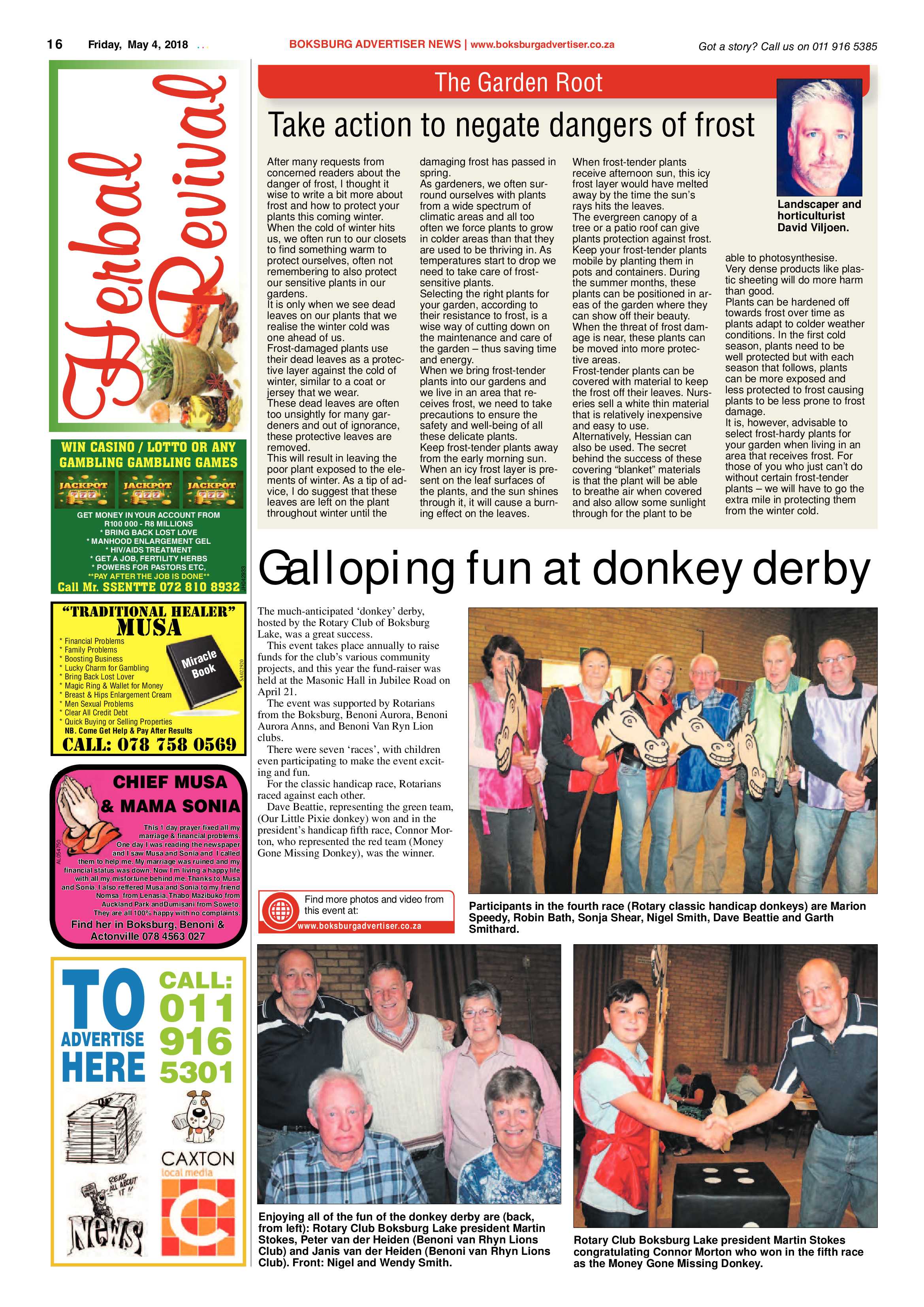 Boksburg Advertiser 01 May 2018 page 16