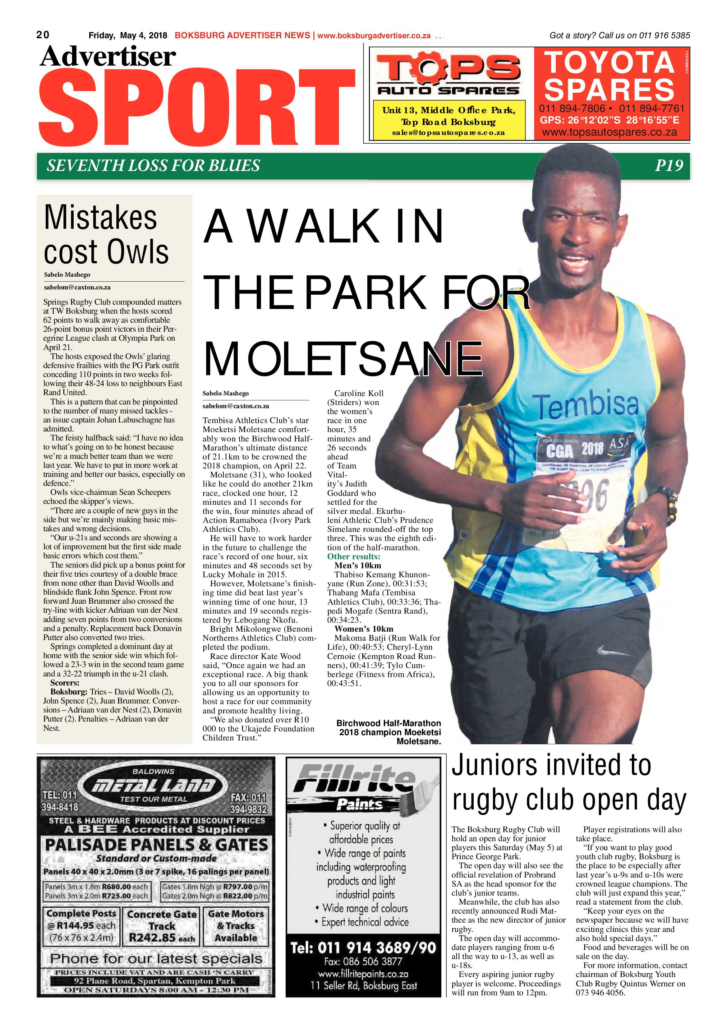 Boksburg Advertiser 01 May 2018 page 20