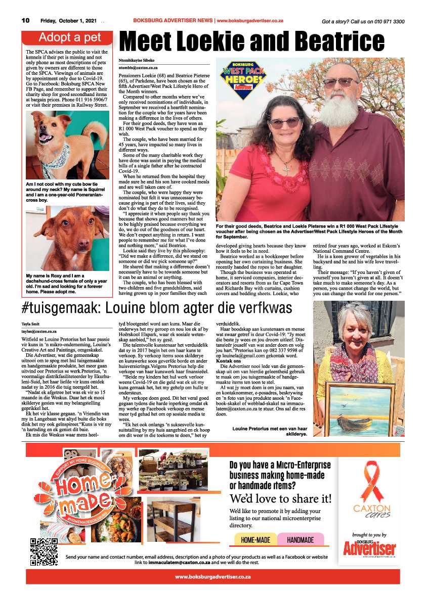 Boksburg Advertiser 01 October 2021 page 12