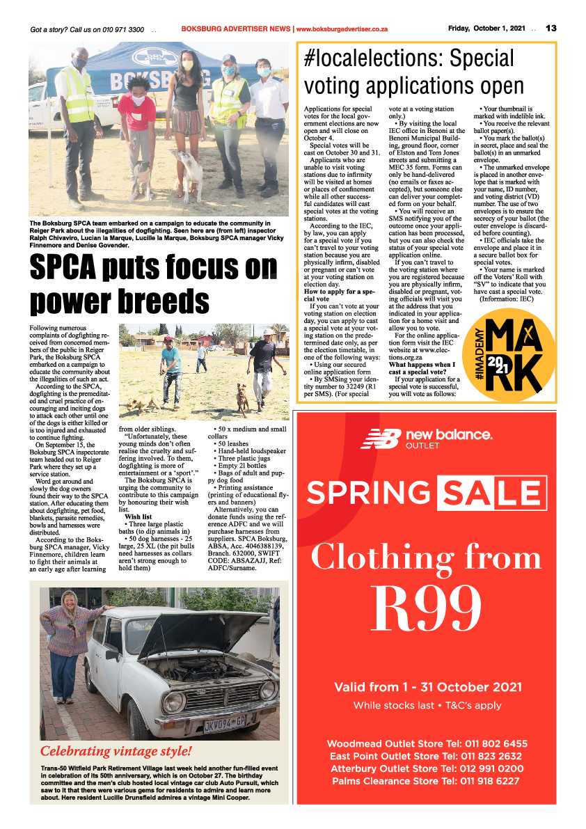 Boksburg Advertiser 01 October 2021 page 15