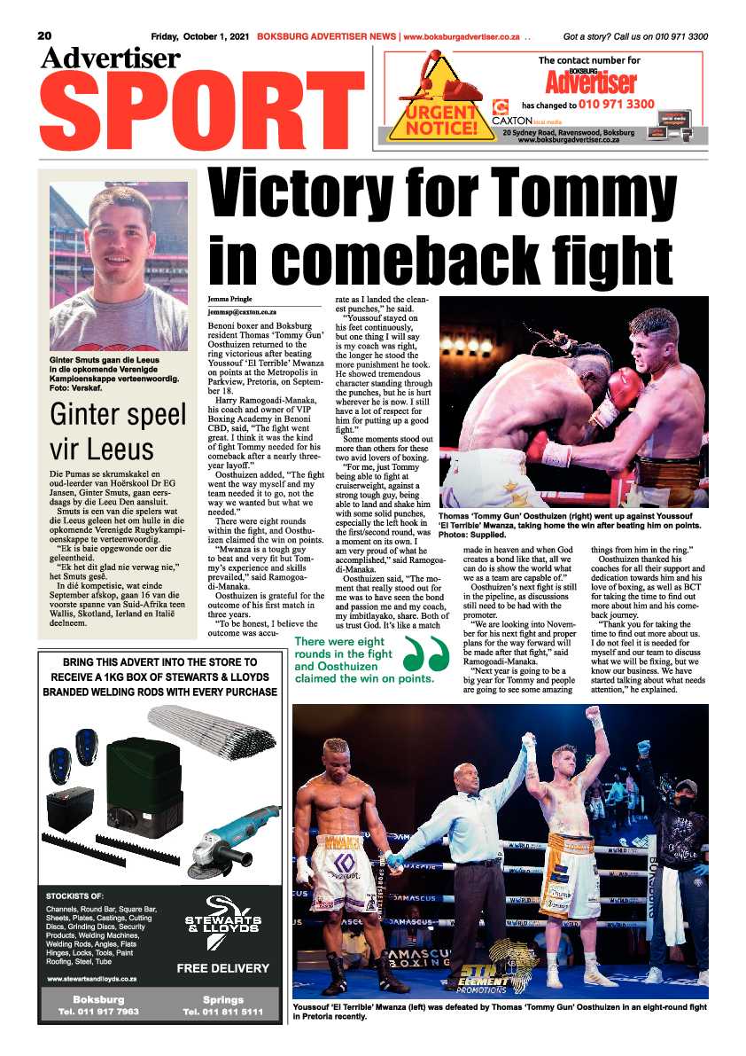 Boksburg Advertiser 01 October 2021 page 22