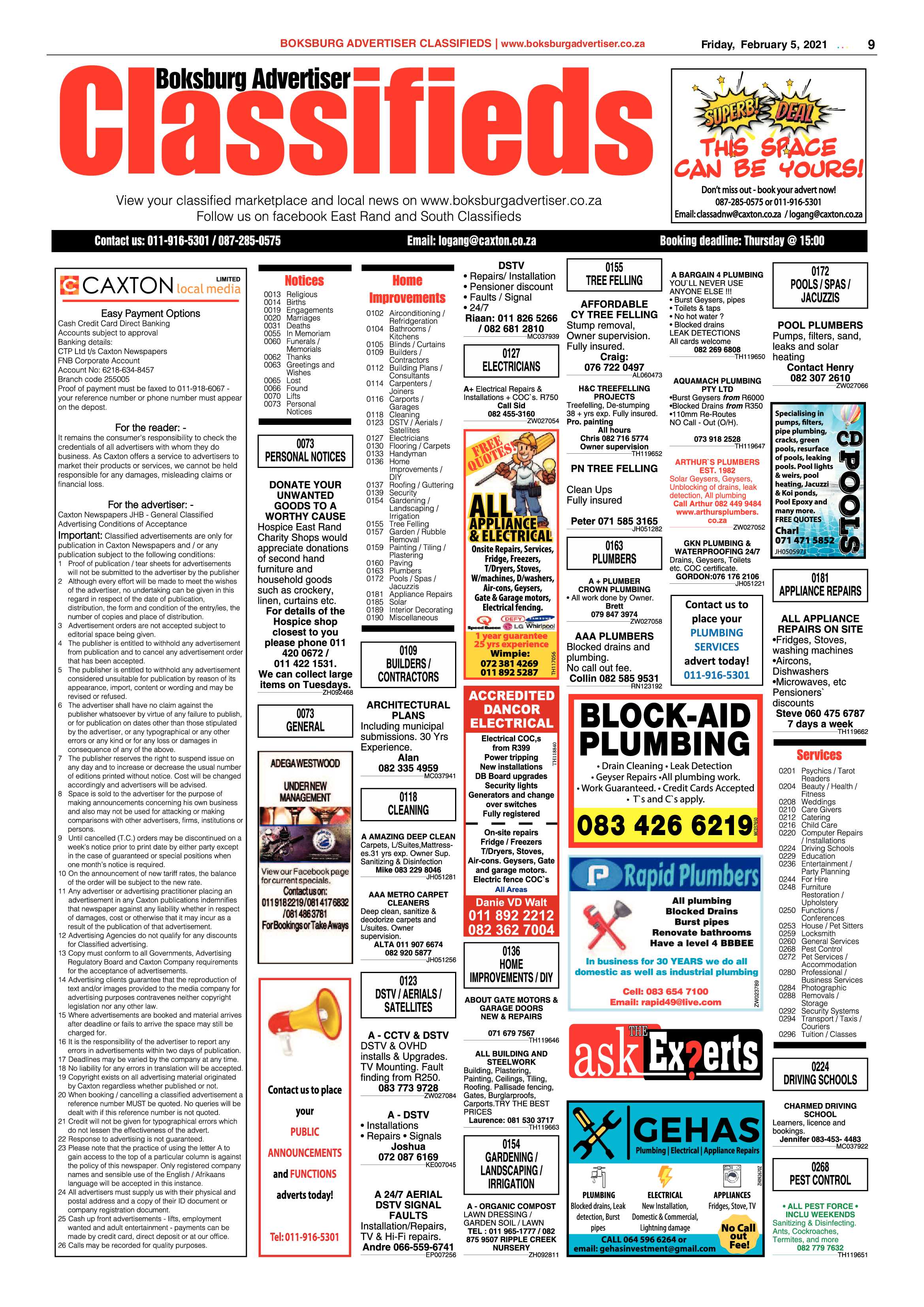 Boksburg Advertiser 02February 2021 page 9