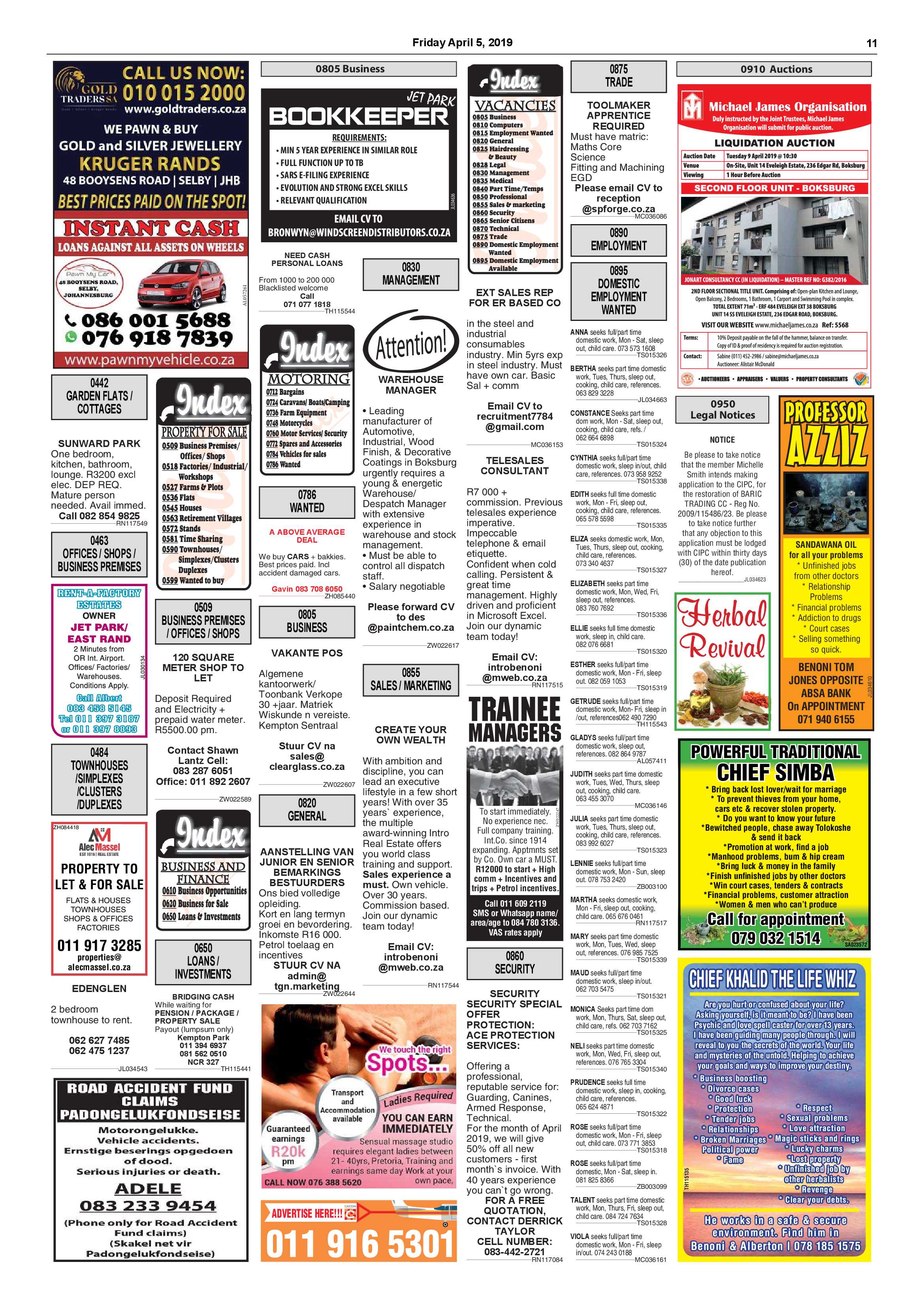 Boksburg Advertiser 02 April 2019 page 11