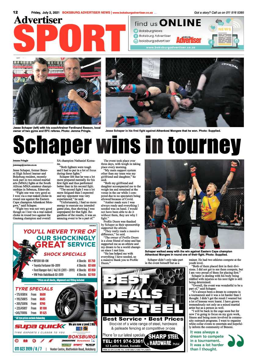 Boksburg Advertiser 02 July 2021 page 12