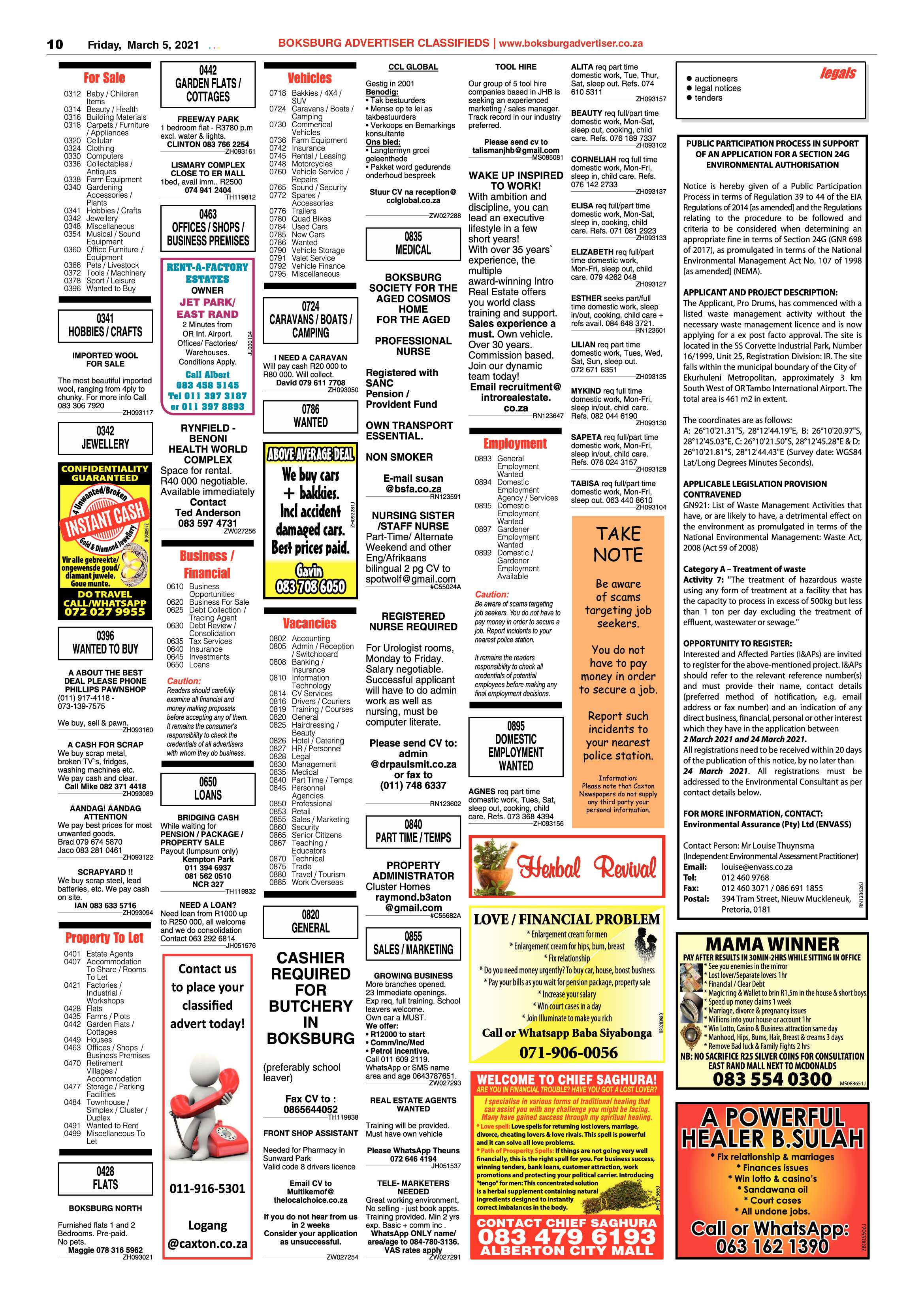 Boksburg Advertiser 02 March 2021 page 10