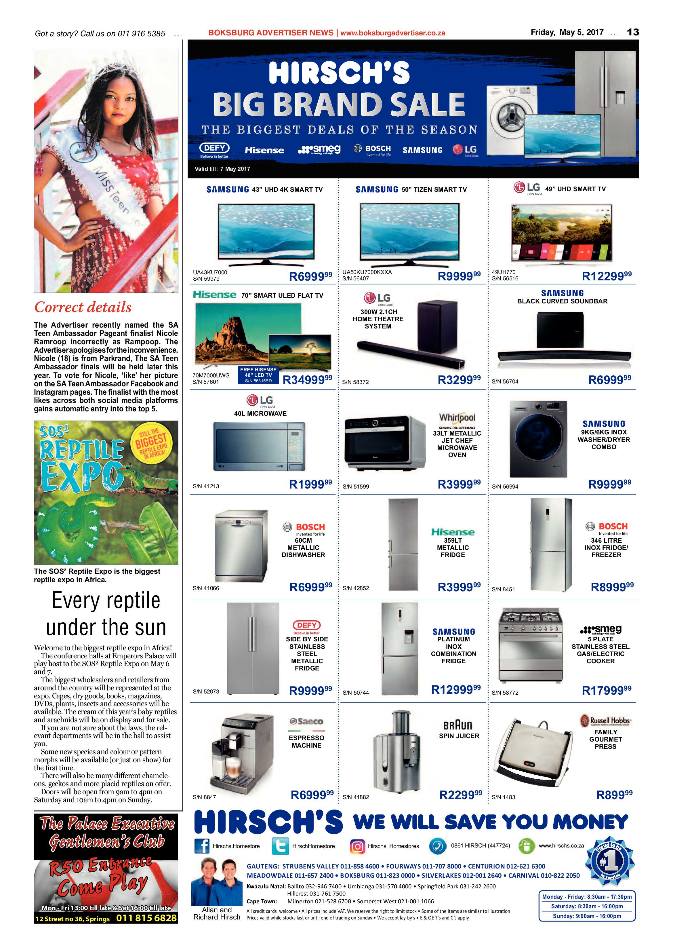 Boksburg Advertiser 02 May 2017 page 13