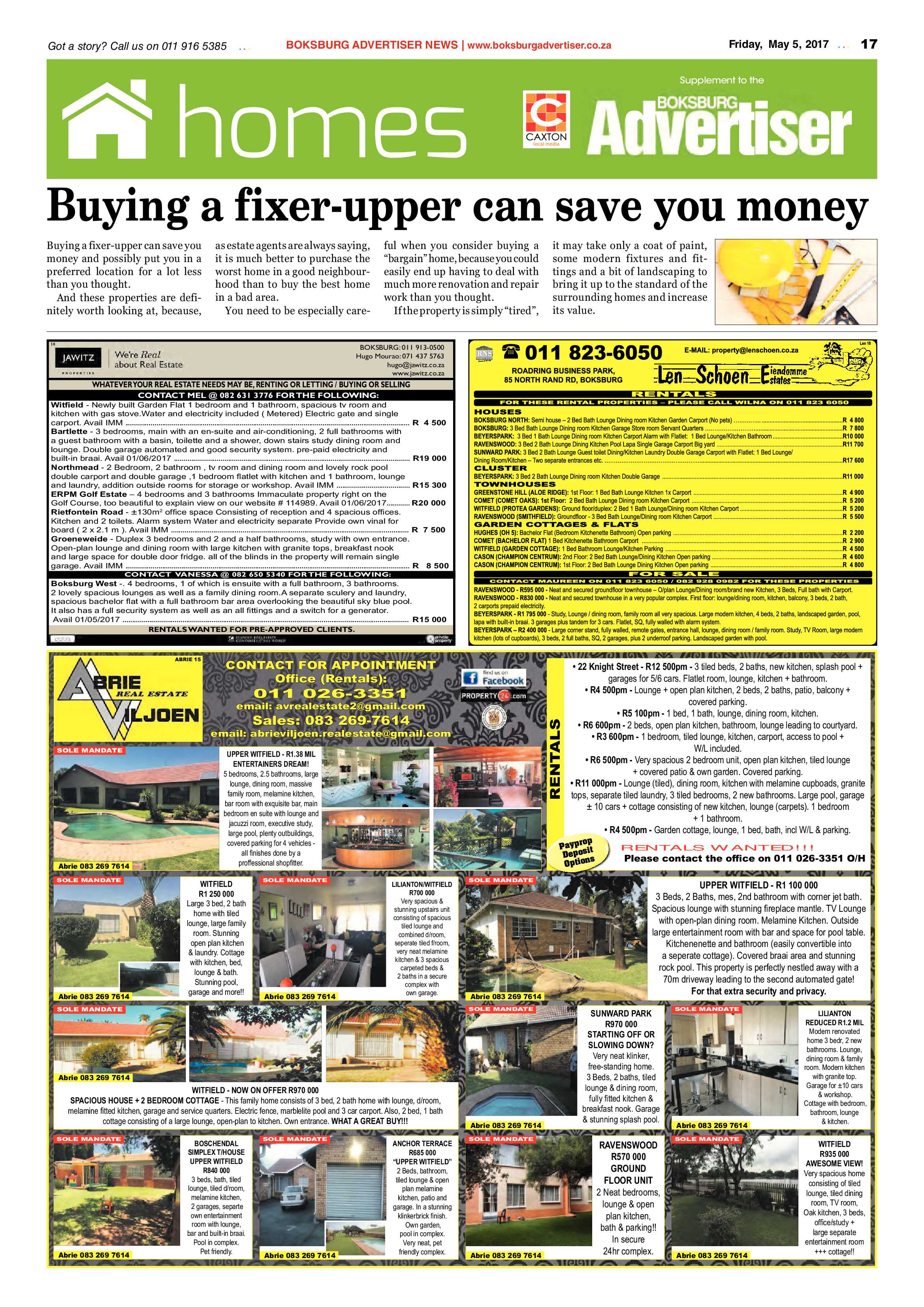 Boksburg Advertiser 02 May 2017 page 17