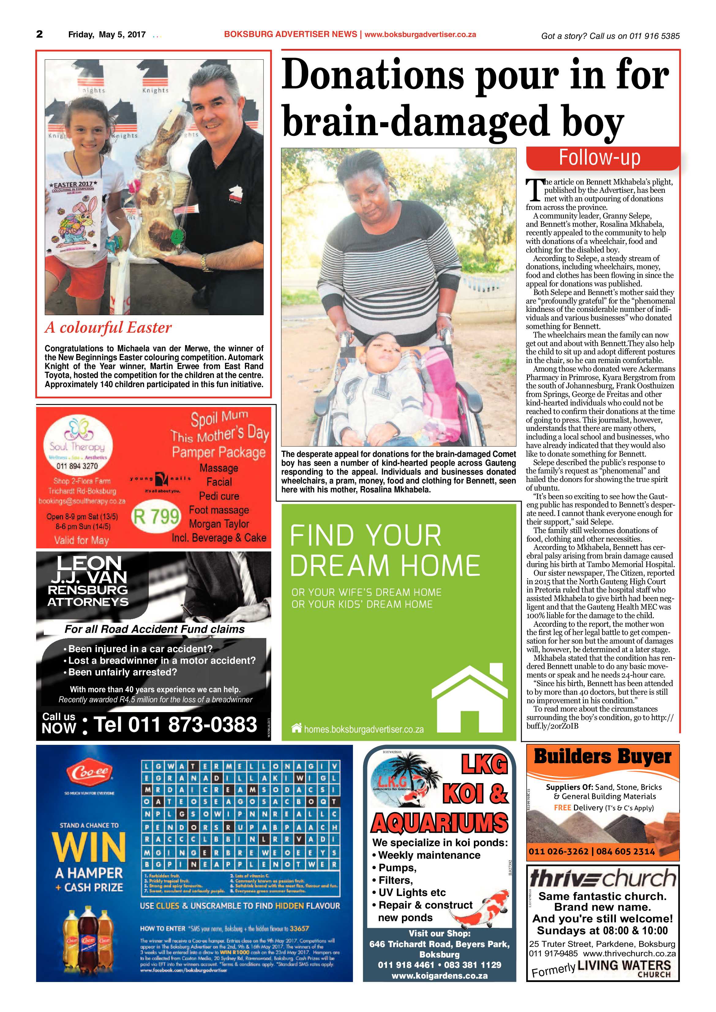 Boksburg Advertiser 02 May 2017 page 2