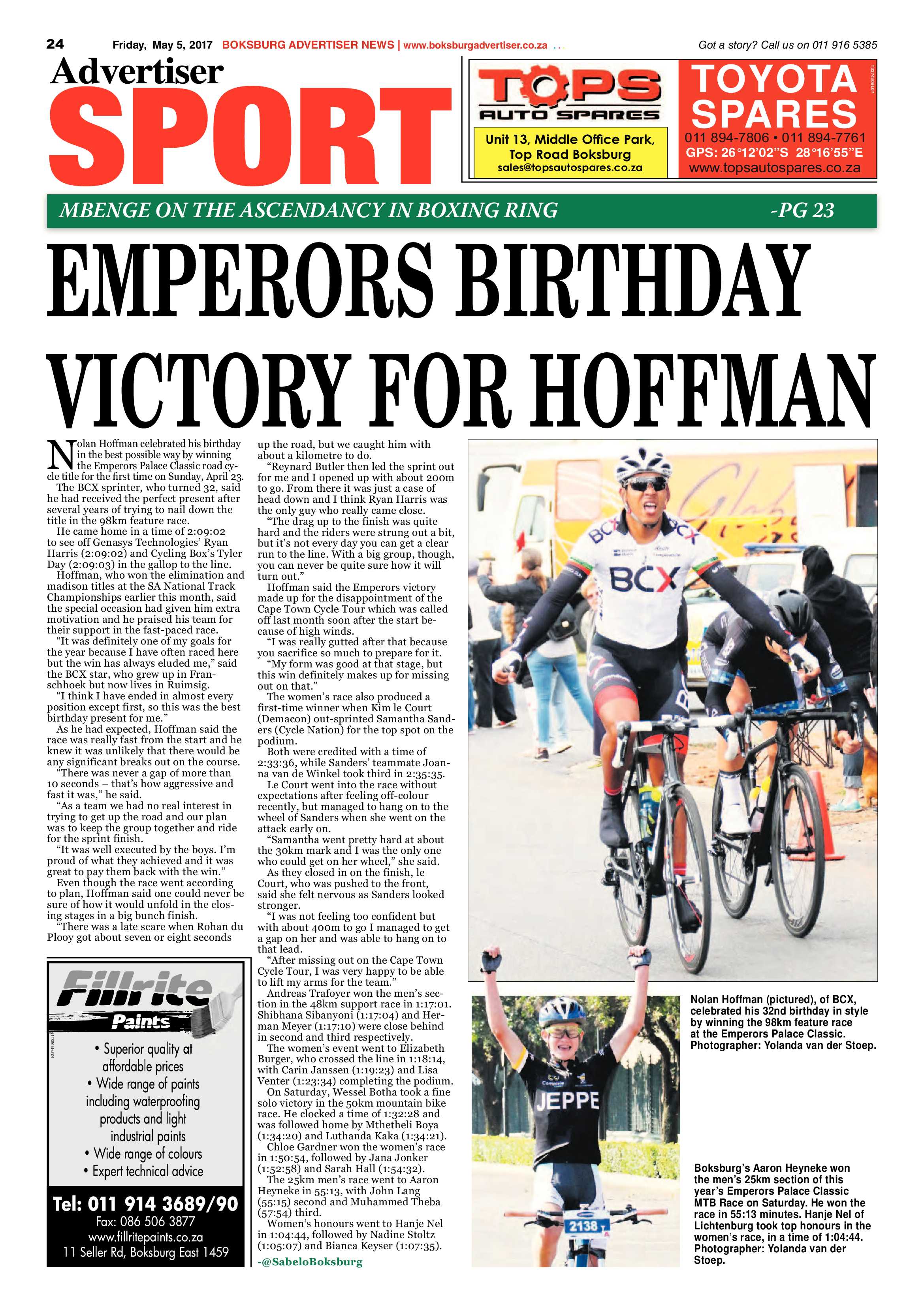 Boksburg Advertiser 02 May 2017 page 24