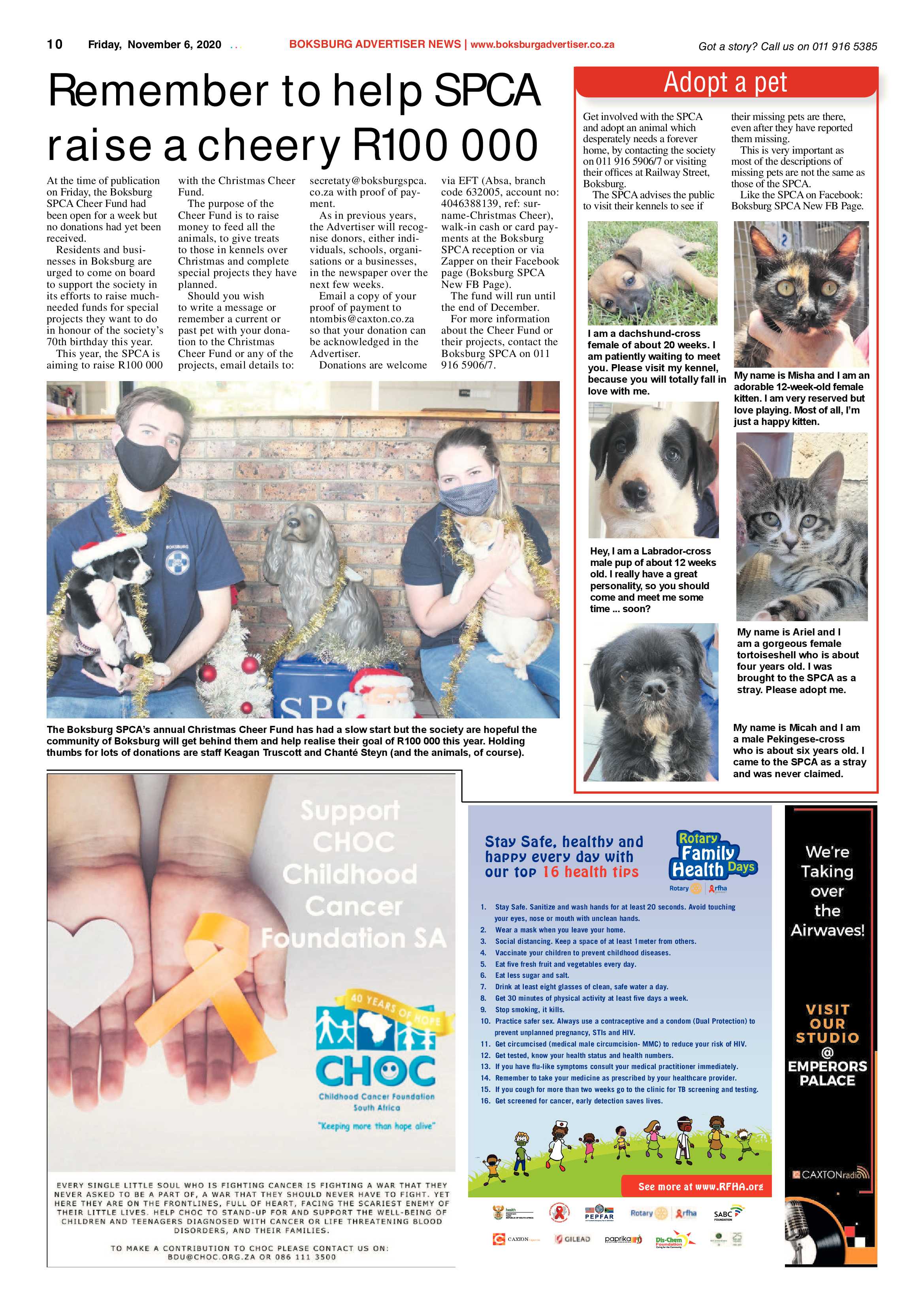 Boksburg Advertiser 02 November  2020 page 10