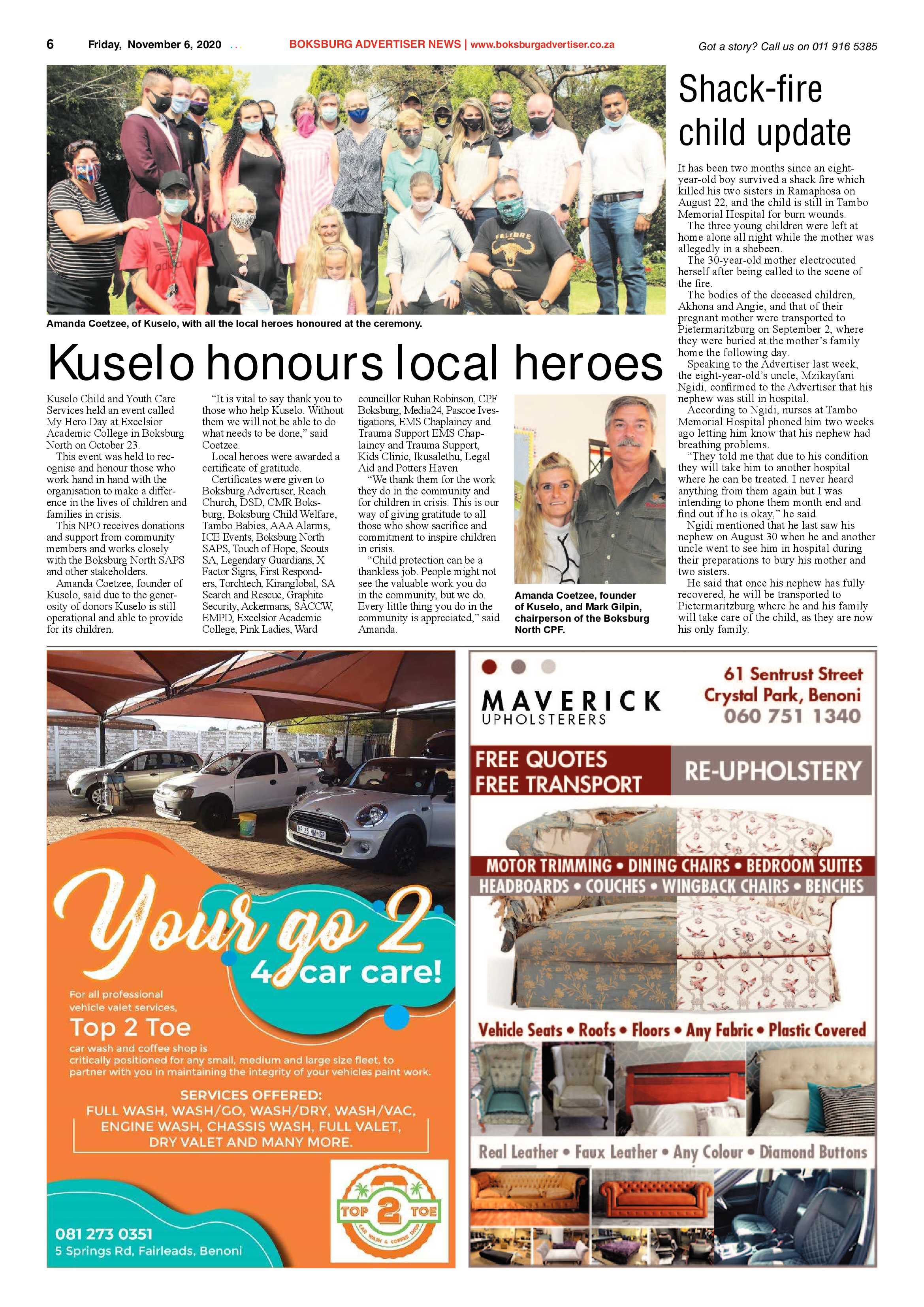 Boksburg Advertiser 02 November  2020 page 6