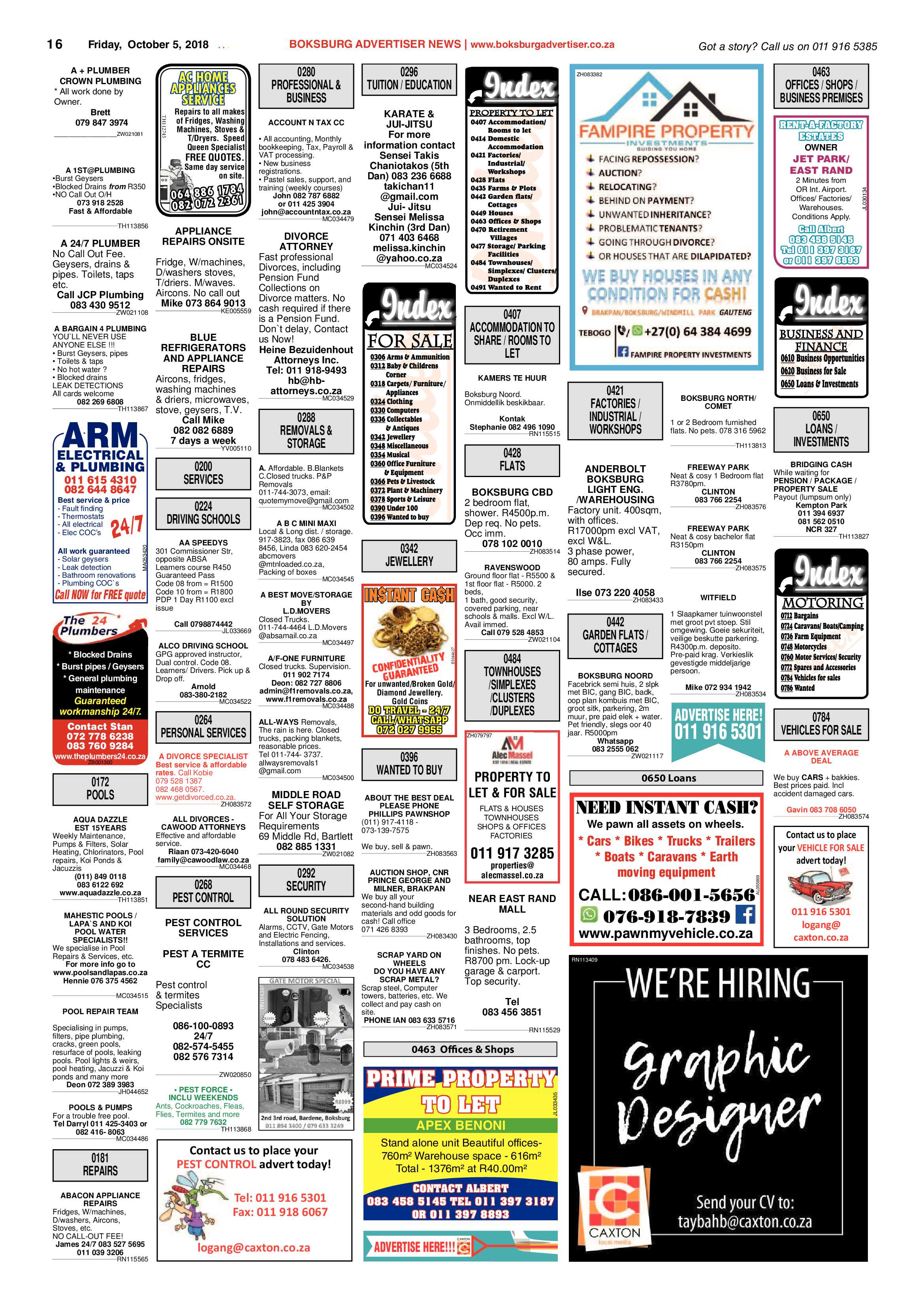 Boksburg Advertiser 02 October 2018 page 16